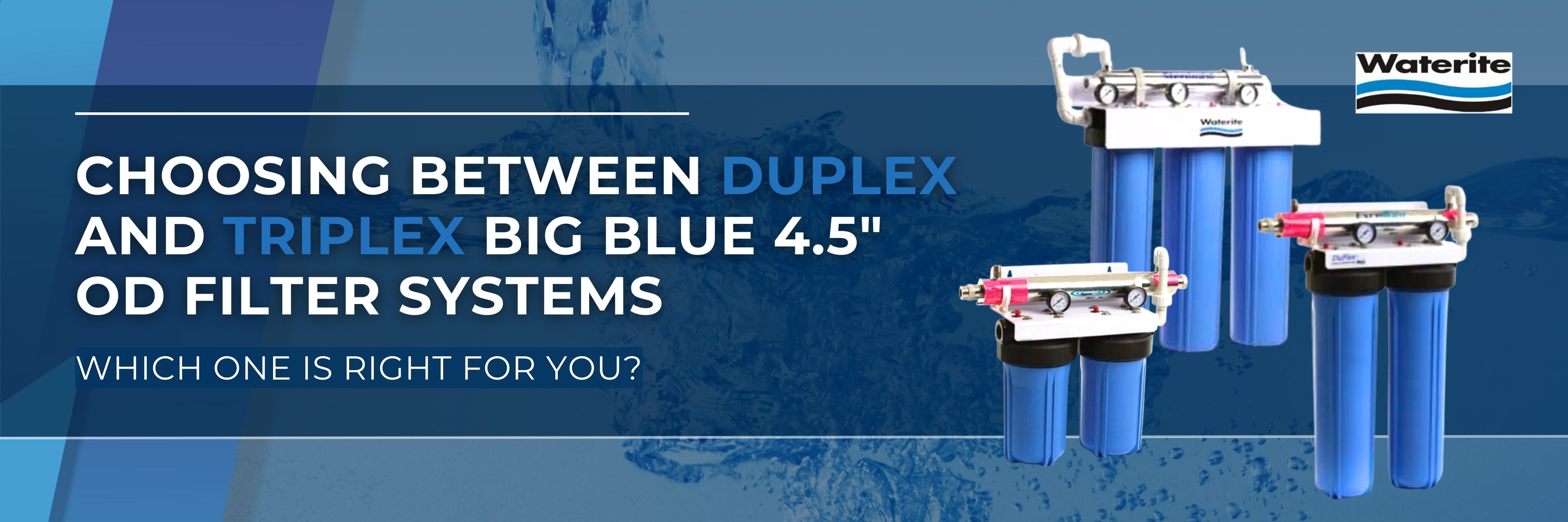 Choosing Between Duplex and Triplex Big Blue 4.5" OD Filter Systems: Which One is Right for You?