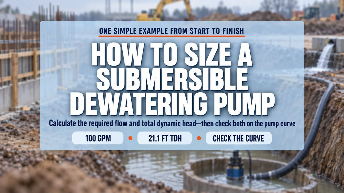 How to Size a Submersible Dewatering Pump