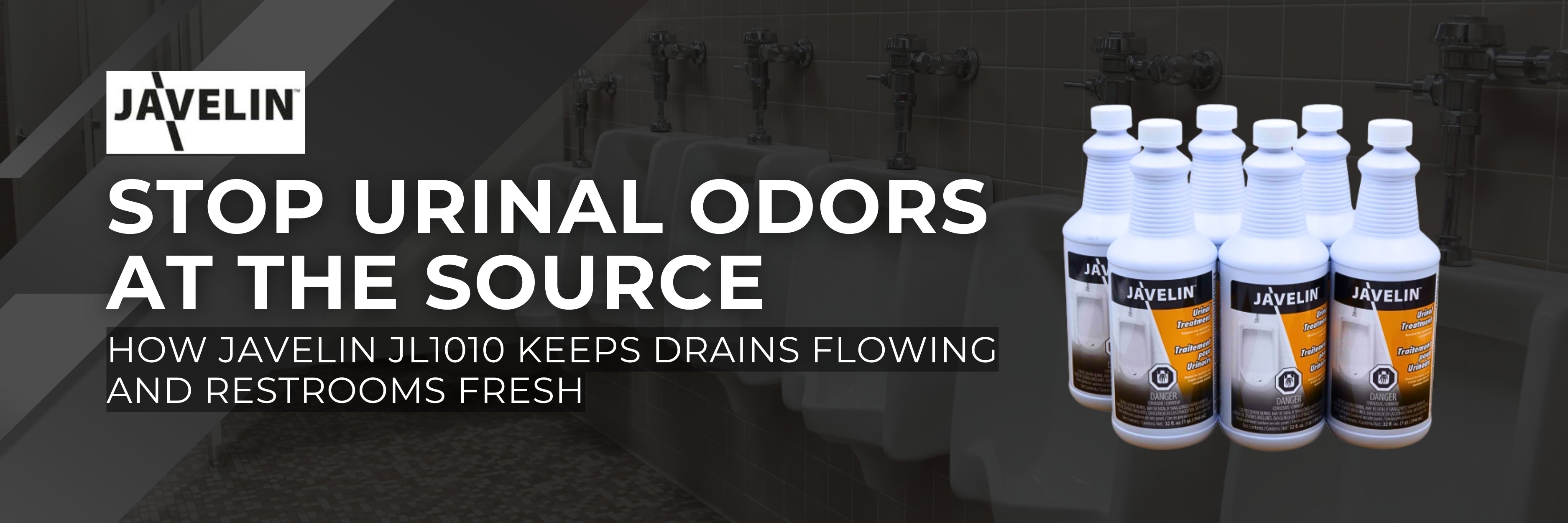 Stop Urinal Odors at the Source: How Javelin JL1010 Keeps Drains Flowing and Restrooms Fresh