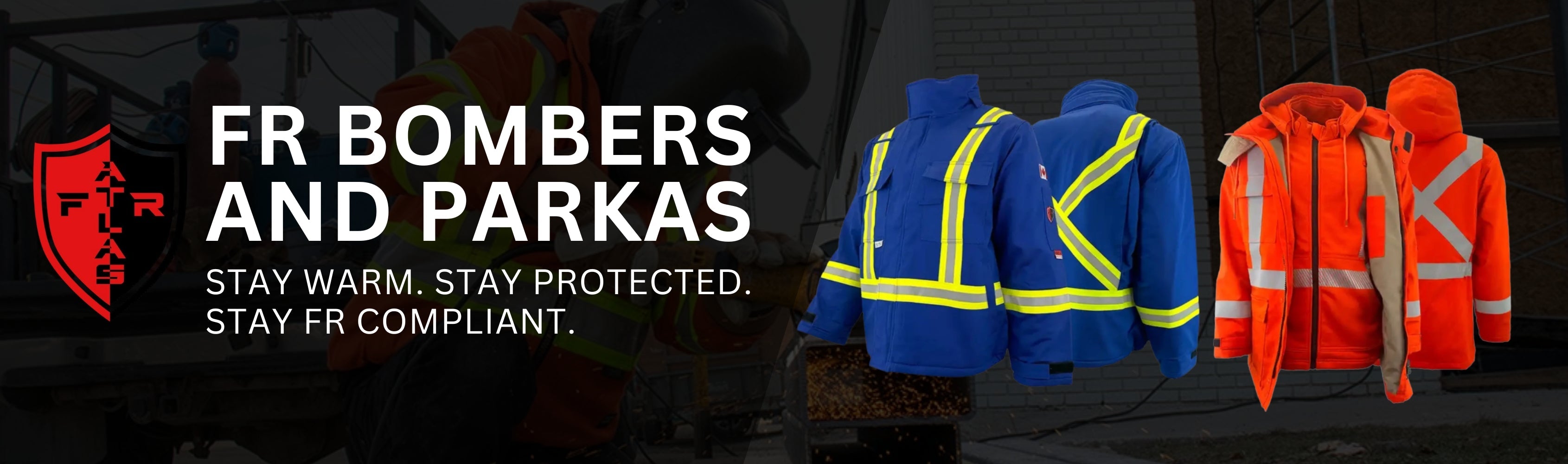 Atlas Workwear - FR Bombers and Parkas Banner