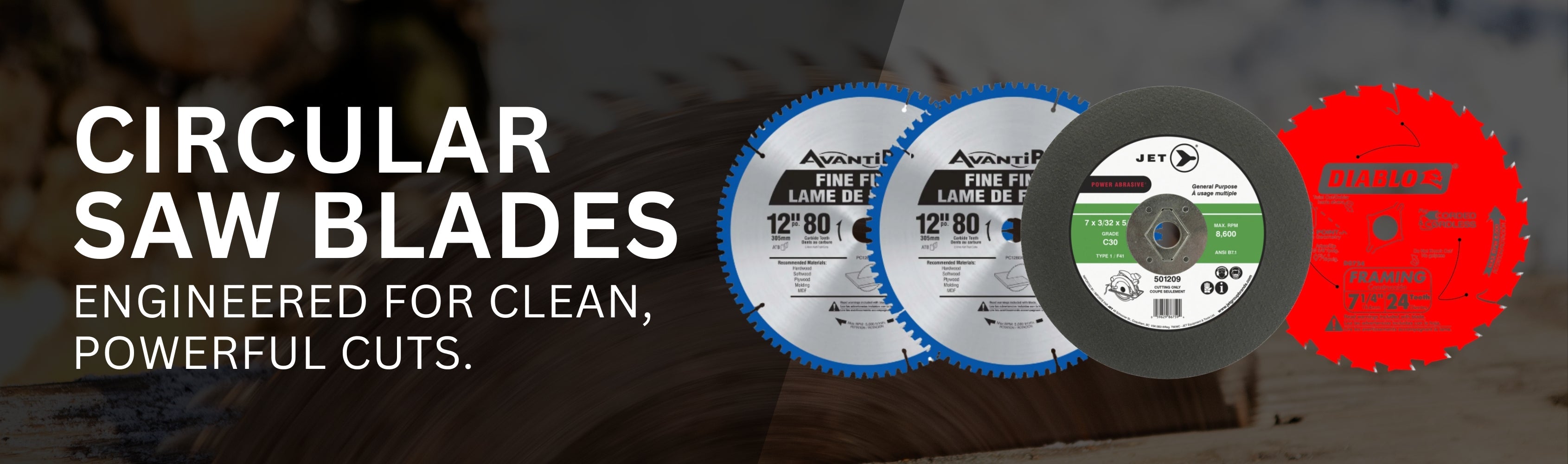 Circular Saw Blades Banner