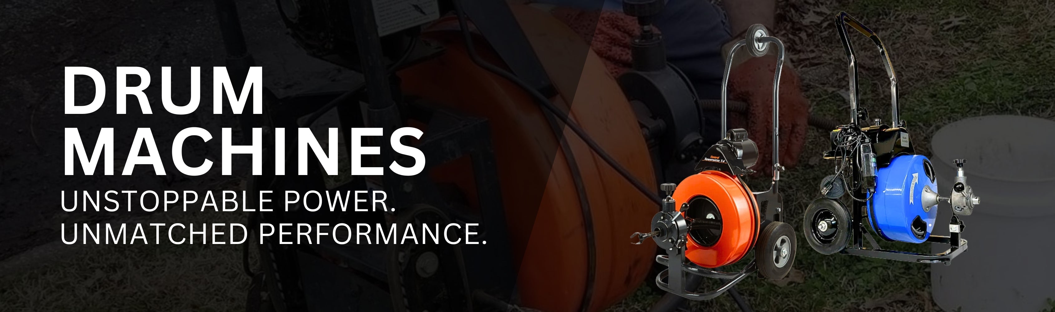 Drum Drain Cleaning Machines Banner