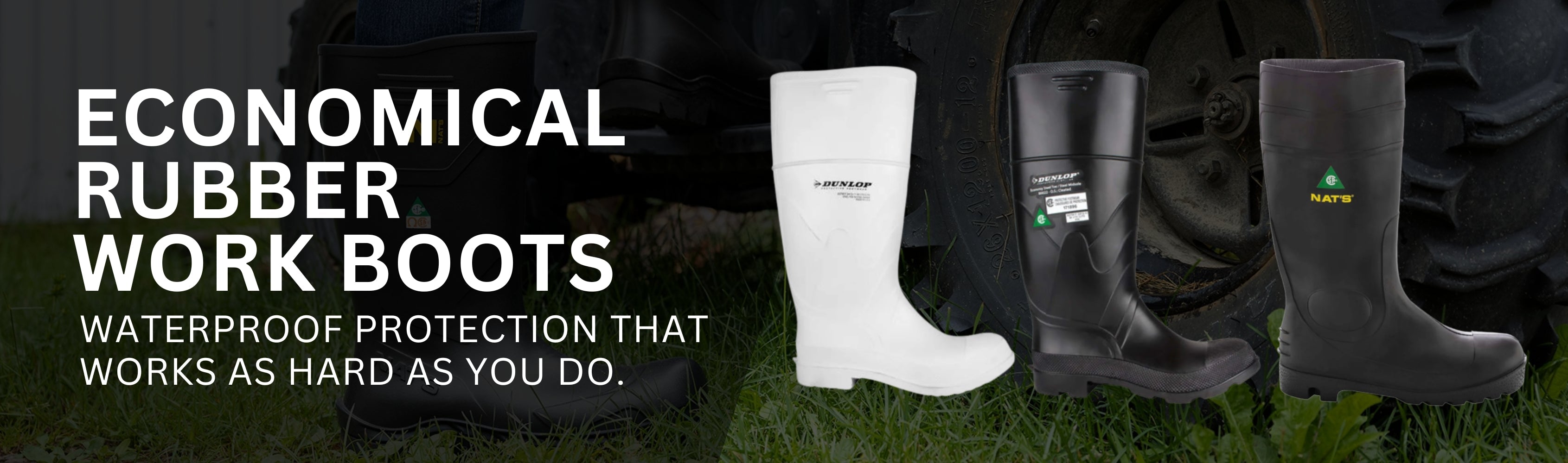 Economical Rubber Work Boots Banner