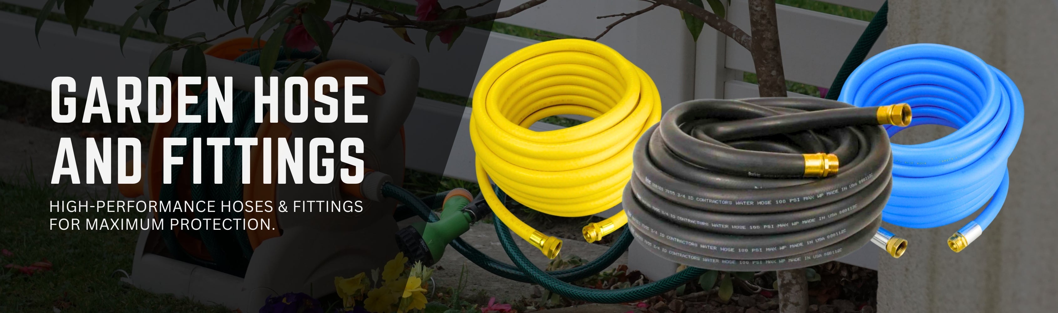 Garden Hose and Fittings Banner