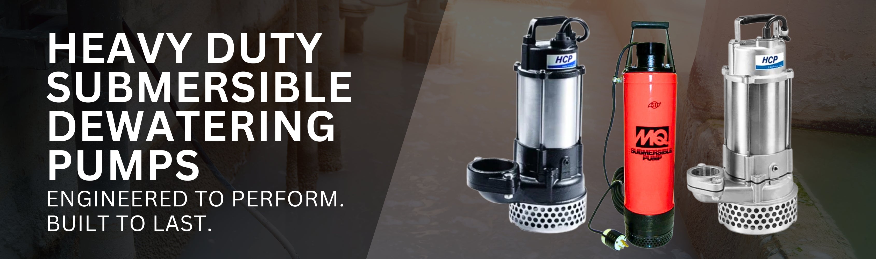Heavy Duty Submersible Dewatering Pumps Banner