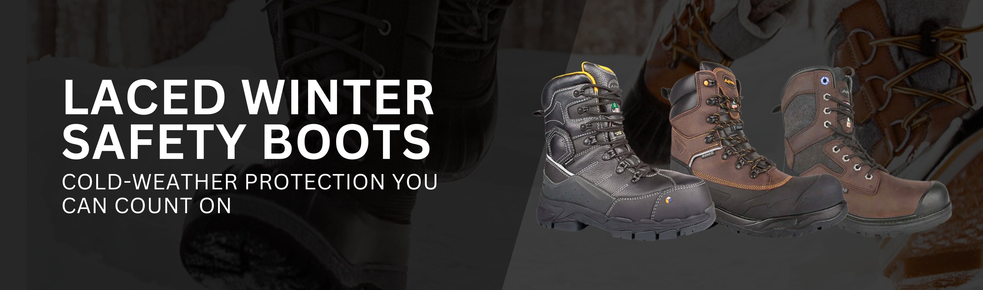 Laced Winter Safety Boots Banner