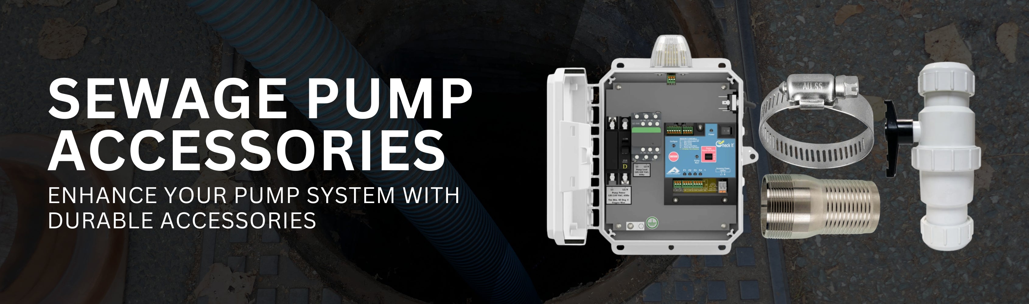 Sewage Pump Accessories Banner