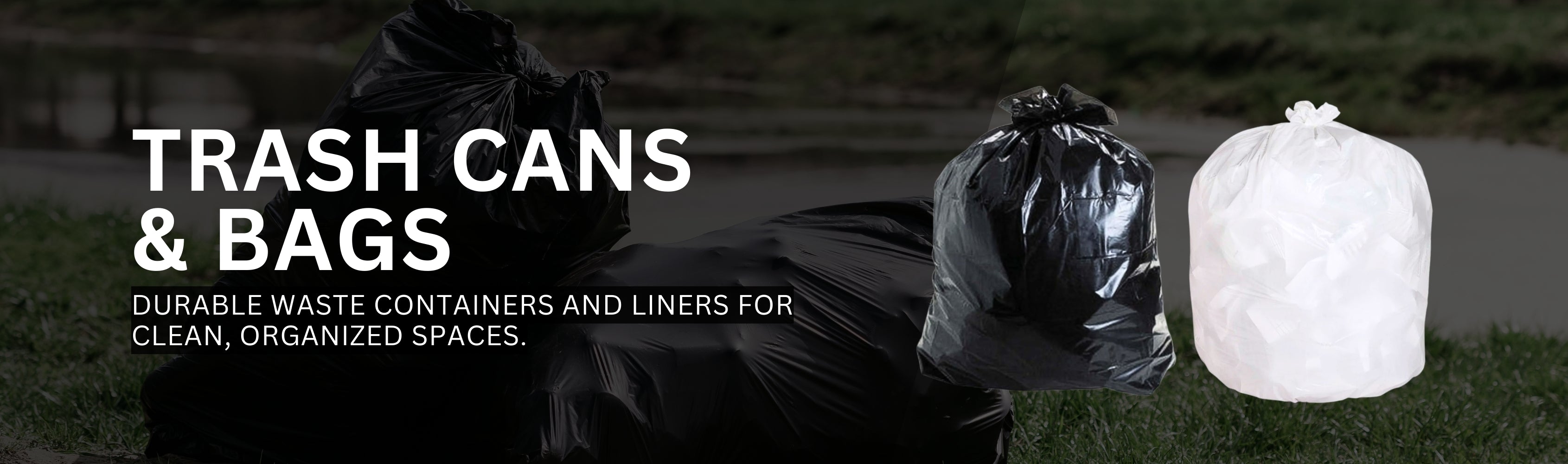Trash Cans & Bags Banner