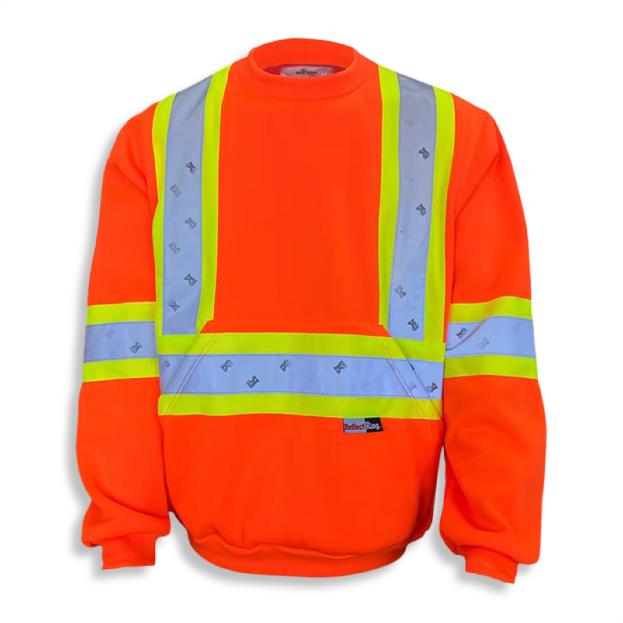 Big K Men's Hi-Vis Polyester 4-Way Stretch Microfleece Crewneck Sweats