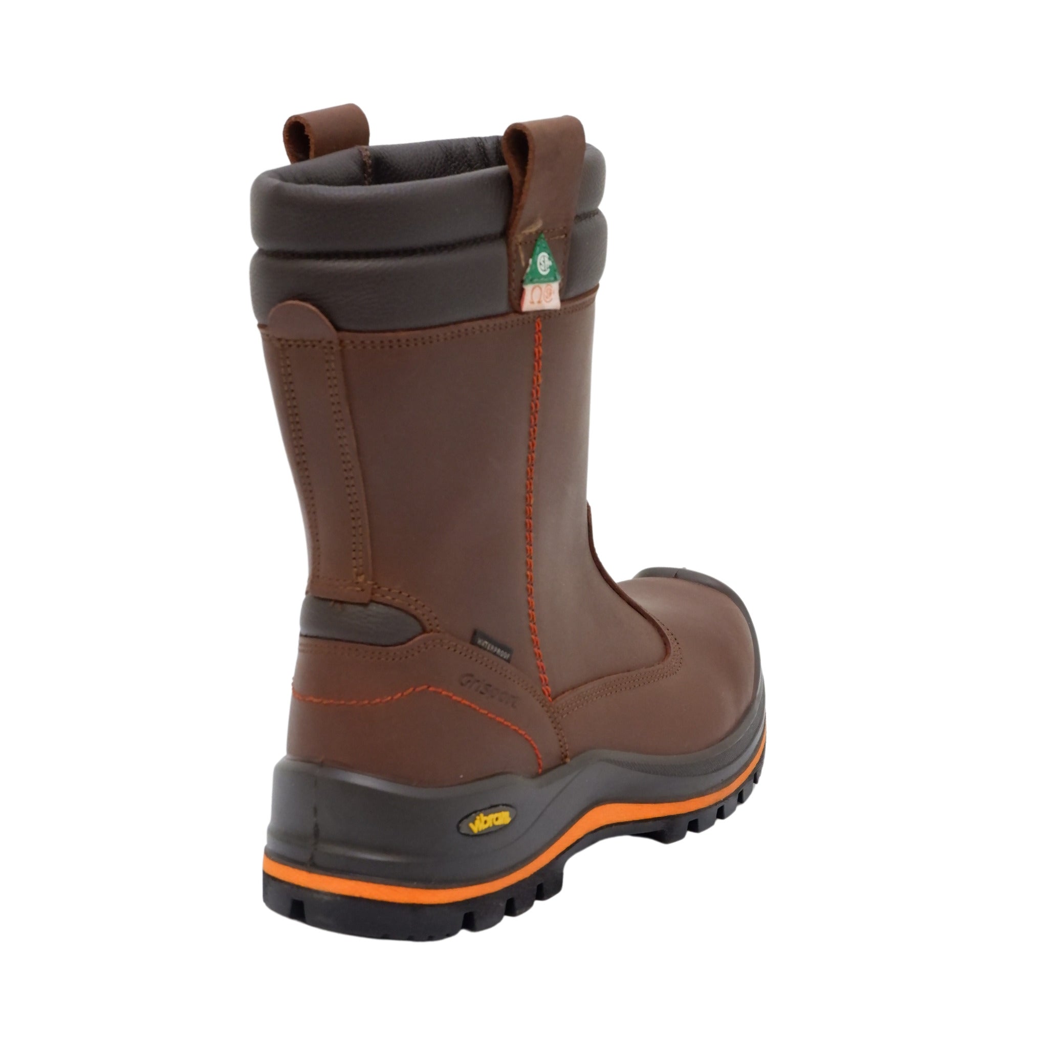 Grisport Men's Moose Pull-On Winter Safety Boots - Leather Waterproof, Vibram® Megagrip Pro Sole, Sizes 7-13 - CSA/ASTM, ESR/EH Rated for Rugged Use