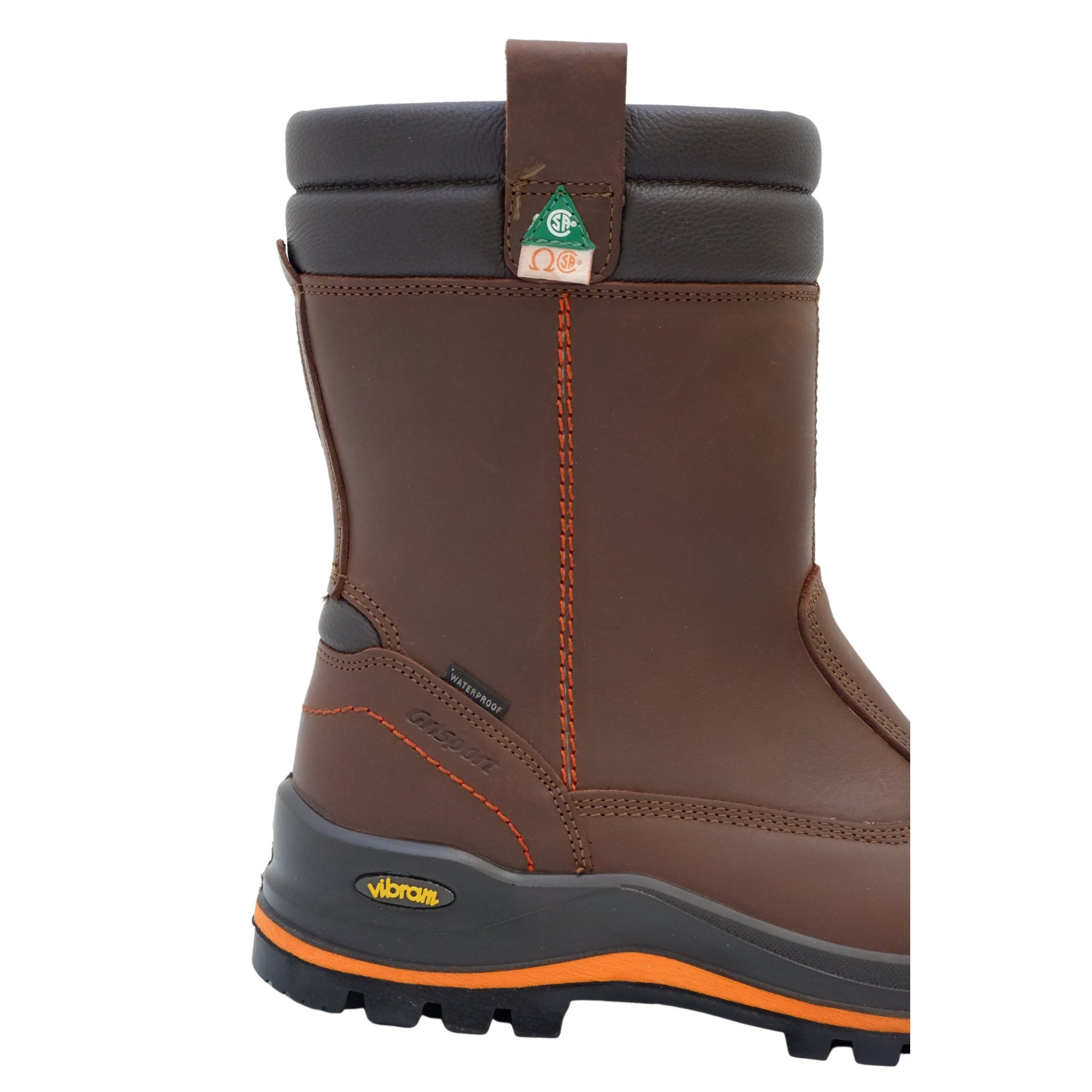 Grisport Men's Moose Pull-On Winter Safety Boots - Leather Waterproof, Vibram® Megagrip Pro Sole, Sizes 7-13 - CSA/ASTM, ESR/EH Rated for Rugged Use