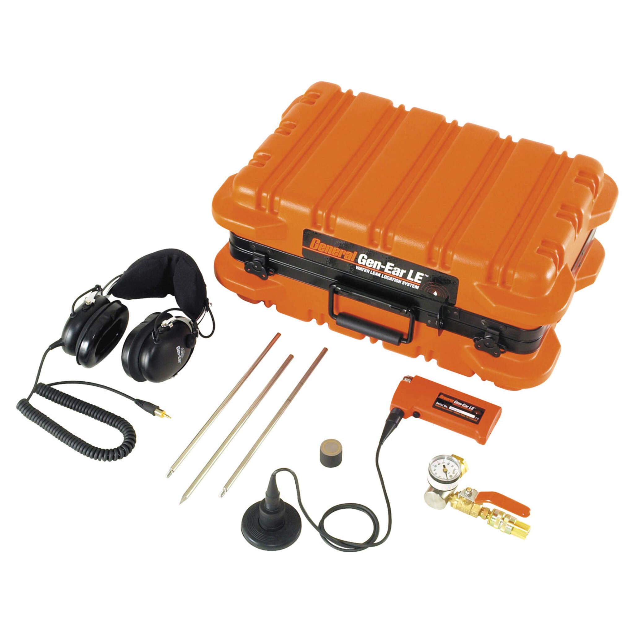 General GR-LE Gen-Ear LE® Water Leak Detector Kit – Pinpoint Leaks Under Concrete, Walls, Pipes, and Pools with Headphones, Sensor & SAM Module