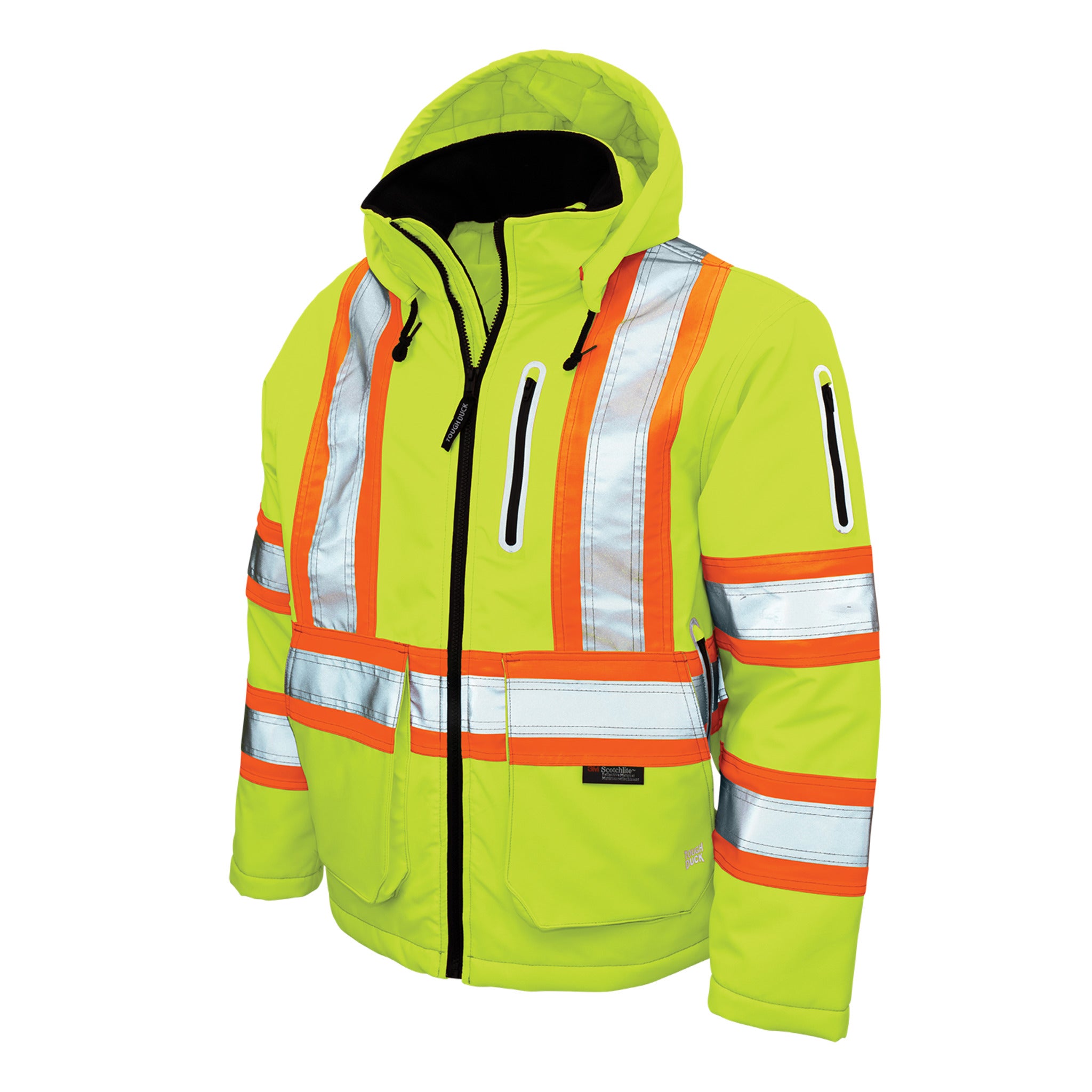 Tough Duck Flex Safety Jacket SJ40 Fluorescent Green XL