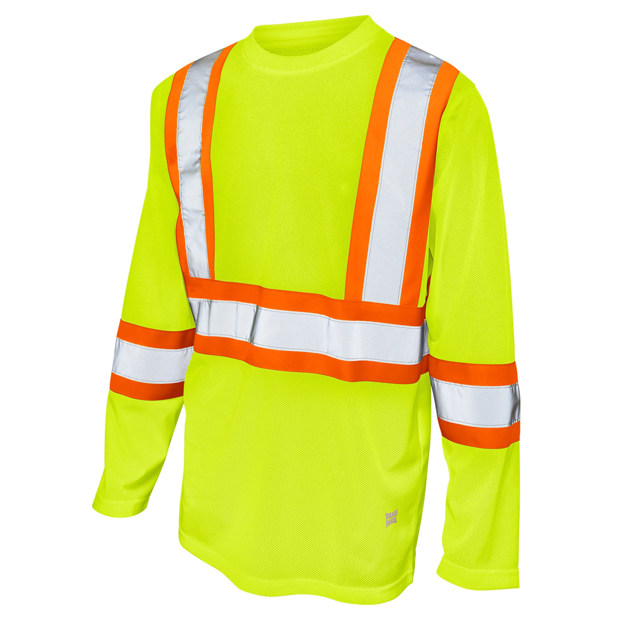 Tough Duck ST10 Men's Hi Vis Work Shirt CSA Certified, Poly Micro Mesh