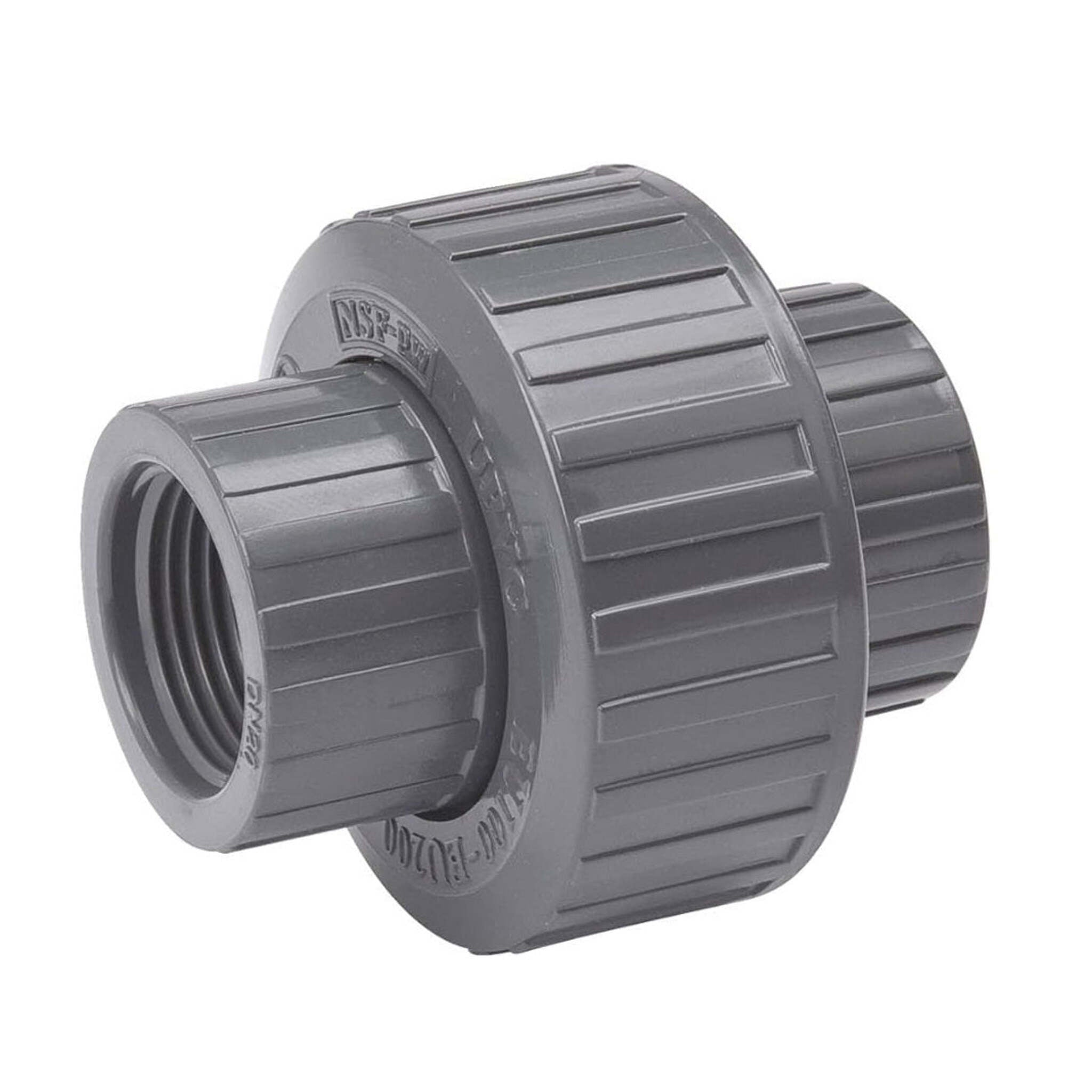 Schedule 80 PVC Threaded Union Couplings - FPT Threads, Durable, Corrosion-Resistant, Dual-Threaded, NSF Certified, Versatile Plumbing & Industrial