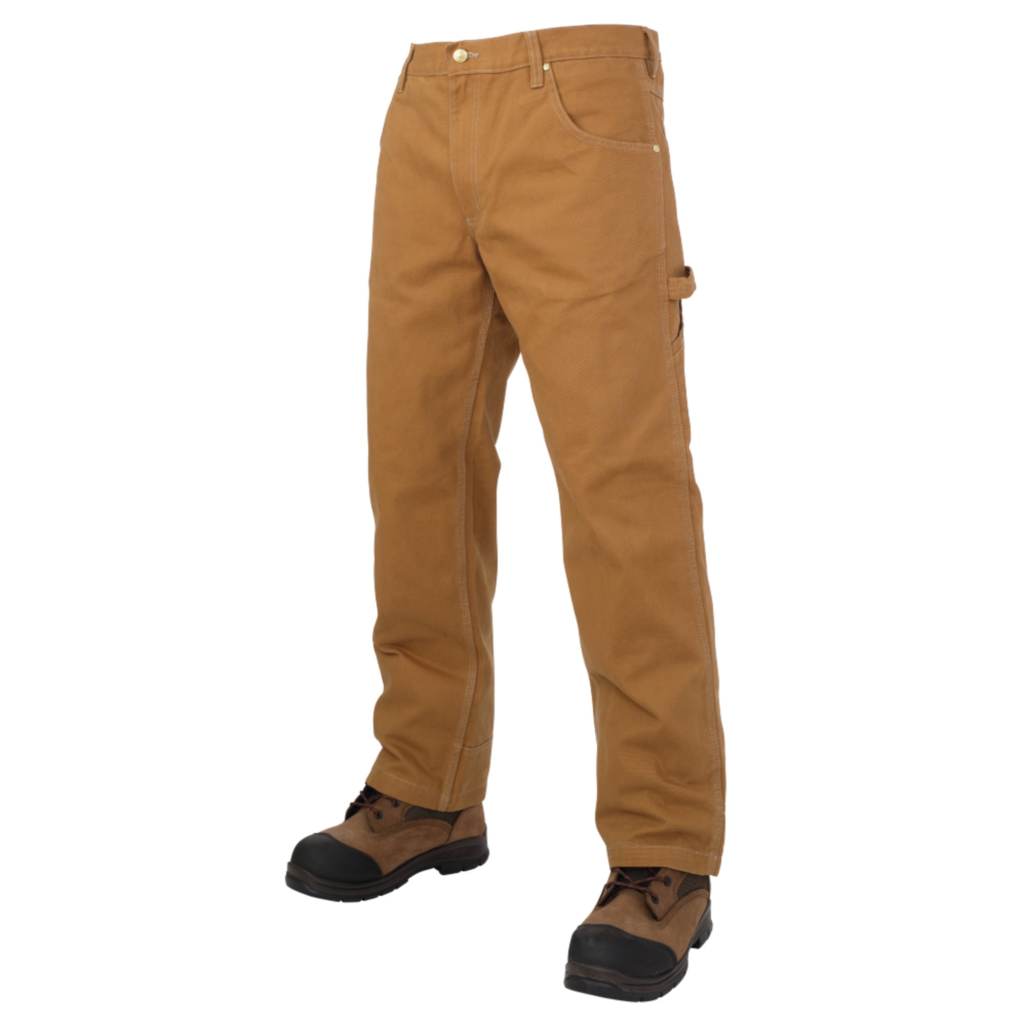 Tough Duck WP02 Men's Work Pants Washed 12 oz Cotton Duck, Roomy Straight Fit, Triple-Stitched, Reinforced Hem, Hammer Loop | Sizes 30-44 - Items