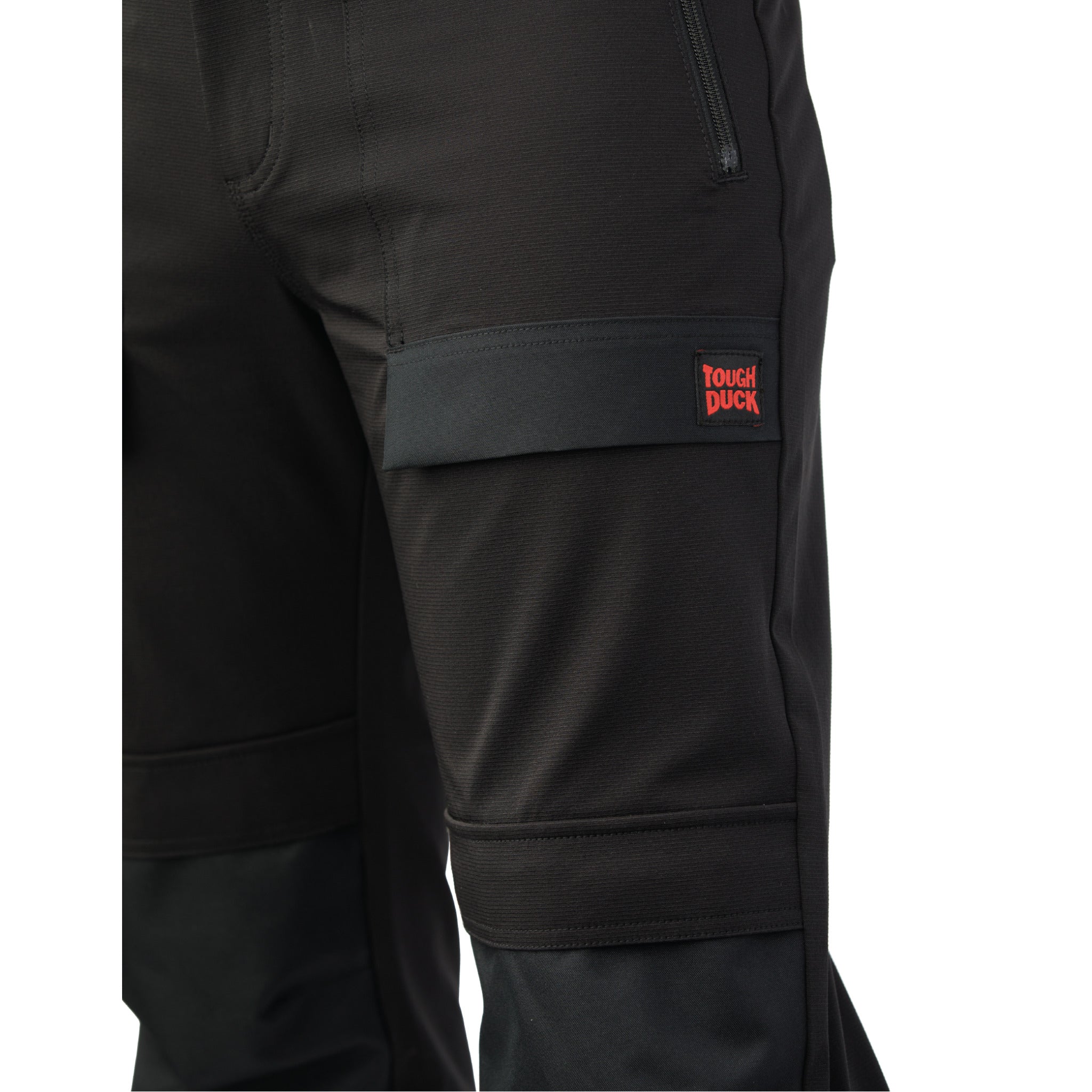 Tough Duck WP14 Men's Comfort Fit Free Flex Jogger, Tapered Leg, 4-Way Stretch, Stain Repellent, Expandable Waistband, Triple-Stitched | Sizes S-2XL