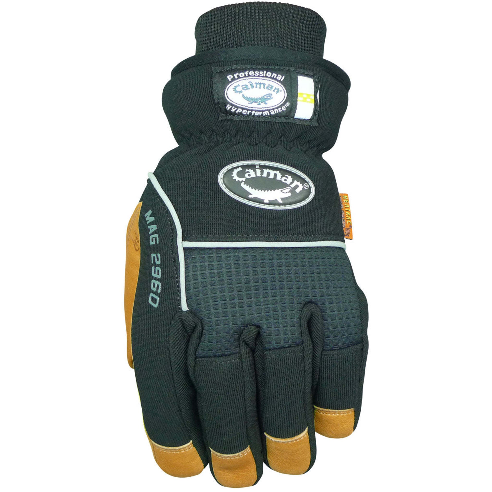 Caiman 2960 MAG Pig Grain Leather Waterproof Winter Work Gloves – HEATRAC Insulated, Durable, Flexible for Construction, Utility & Cold Weather Use