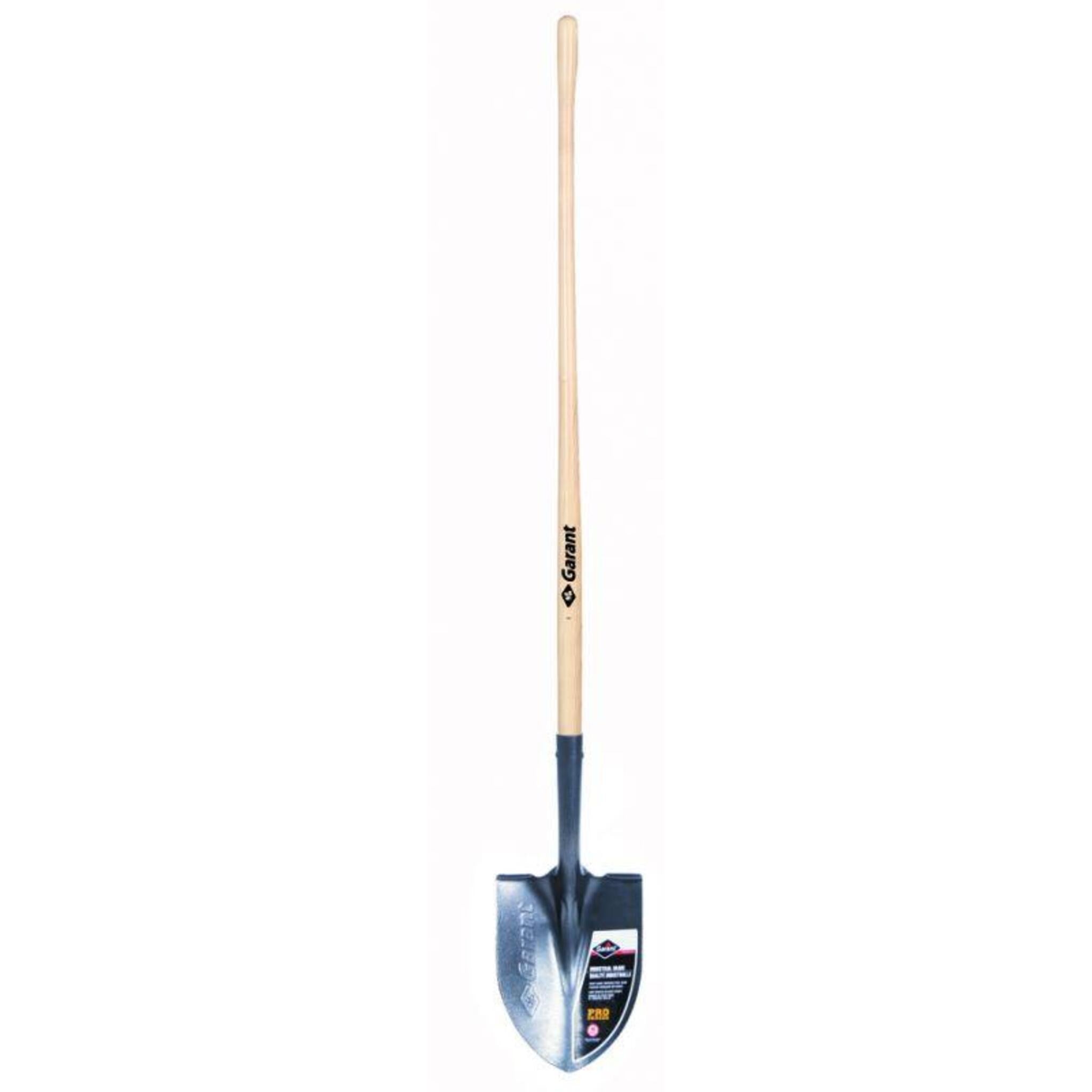 Garant Pro Series Round Blade Shovel | Long Wood Handle Hand Tools - Cleanflow