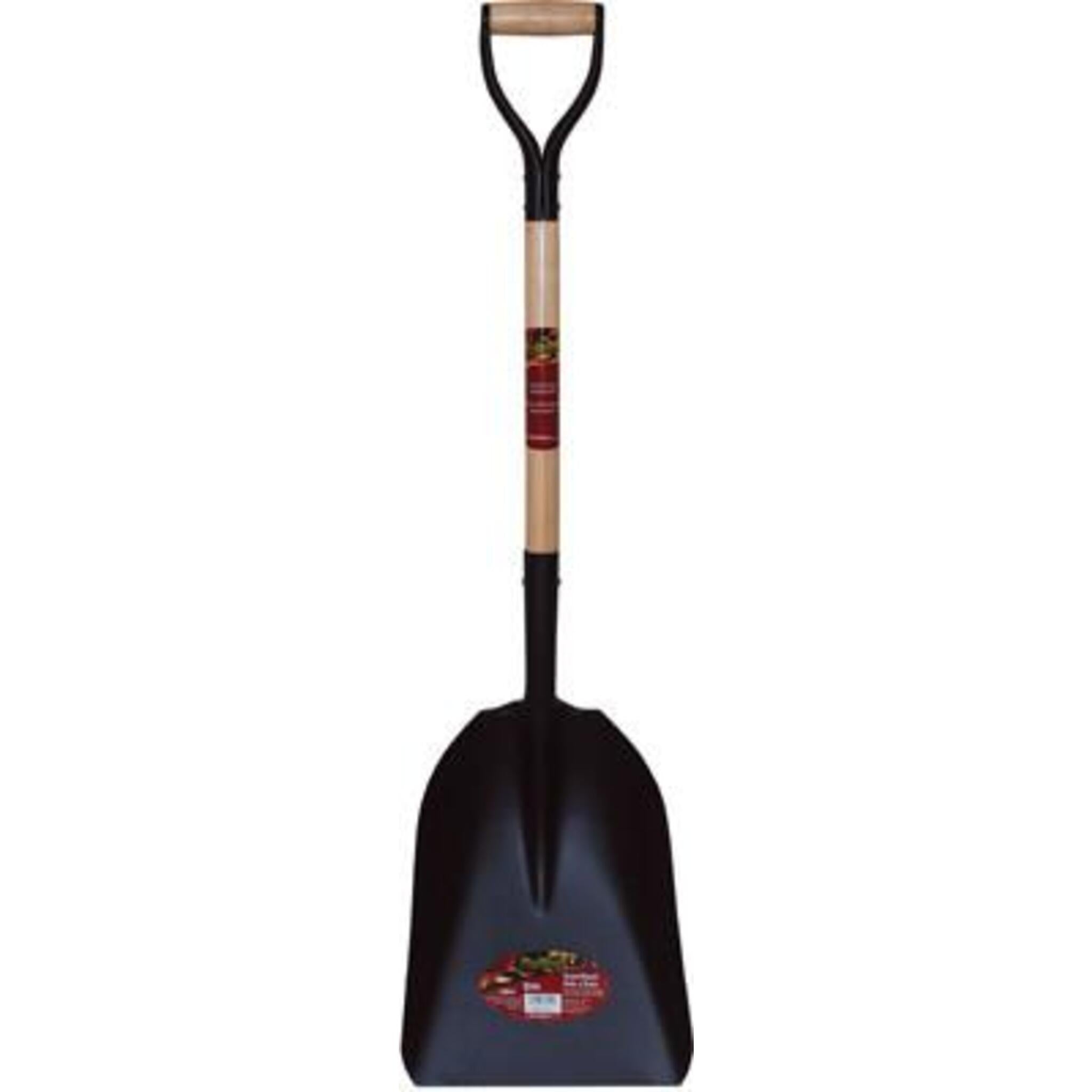 Contractor 12" Scoop Shovel | D-Grip Wood Handle Hand Tools - Cleanflow