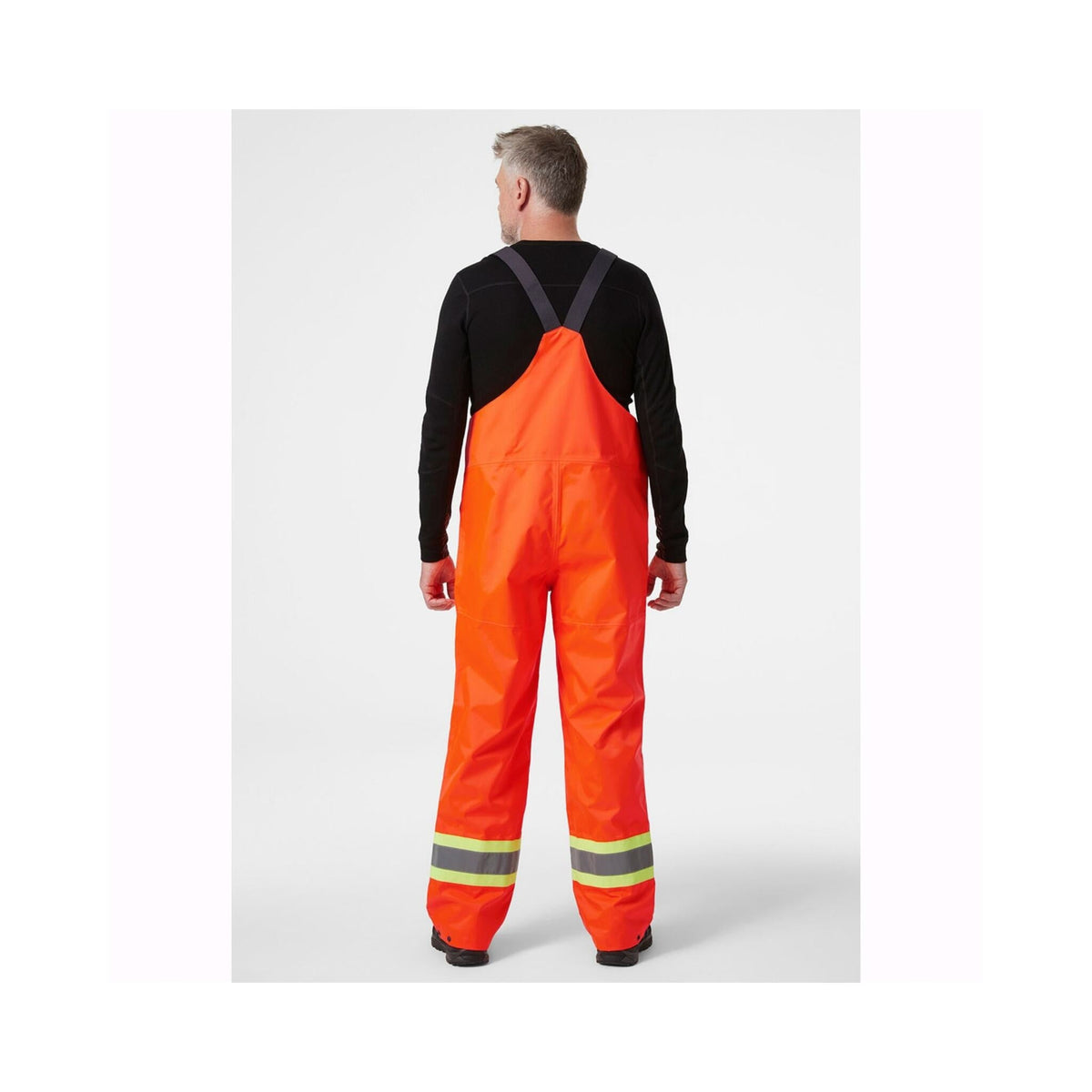 Helly Hansen Men's Hi Vis Shell Bib Work Pants 71443 Alta - CSA Helly Tech, Waterproof, Breathable, Reflective, Adjustable, Construction, Utilities | Sizes S-4XL - Items