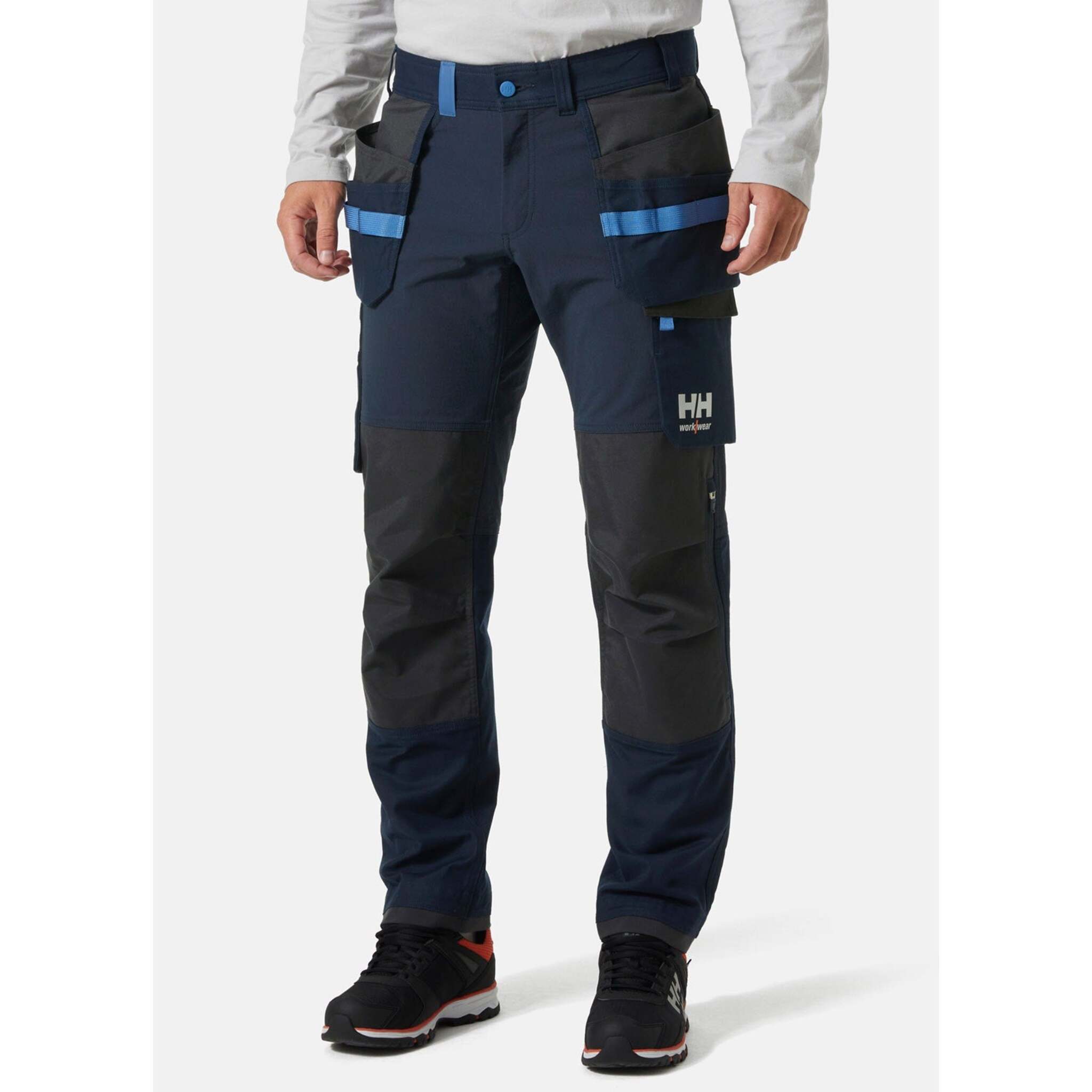 Helly Hansen Men's Construction Pants 77406 – Oxford 4X Stretch Fabric, Hanging & Knee Pad Pockets, Reinforced, Durable Workwear | Sizes 30-44 - Items