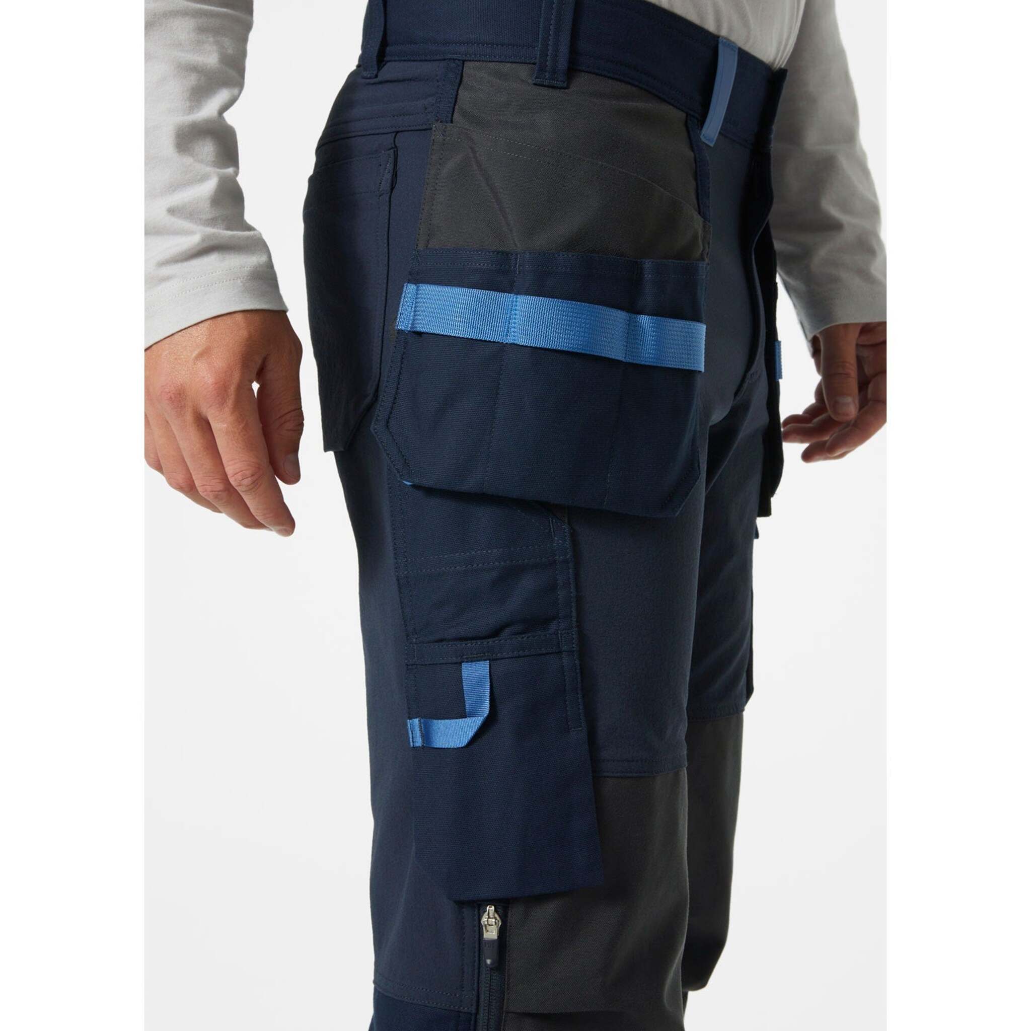 Helly Hansen Men's Construction Pants 77406 – Oxford 4X Stretch Fabric, Hanging & Knee Pad Pockets, Reinforced, Durable Workwear | Sizes 30-44 - Items
