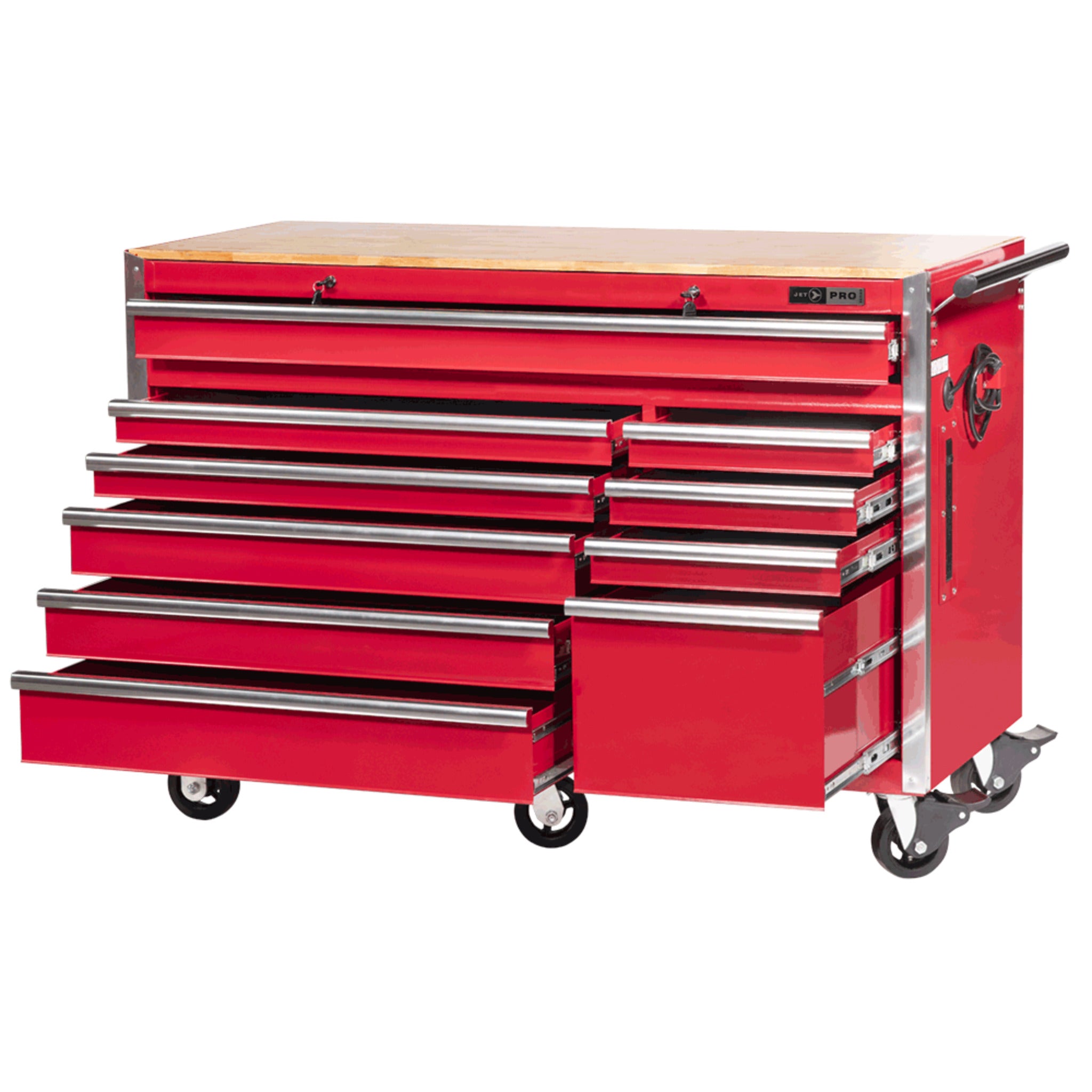 Jet Pro Series Roller Cabinet | 10 Drawers | 56" x 24" Shop Equipment - Cleanflow