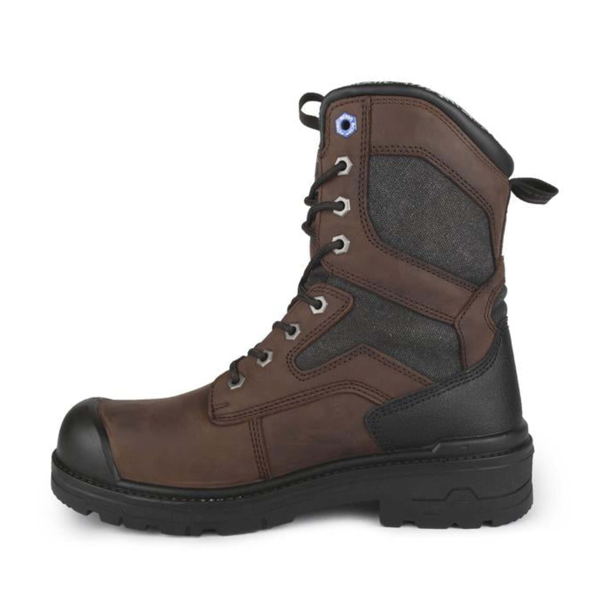 Acton Men's Winter Work Boots Pro-Ice Leather Waterproof with Steel Toe | Brown | Sizes 7 - 13