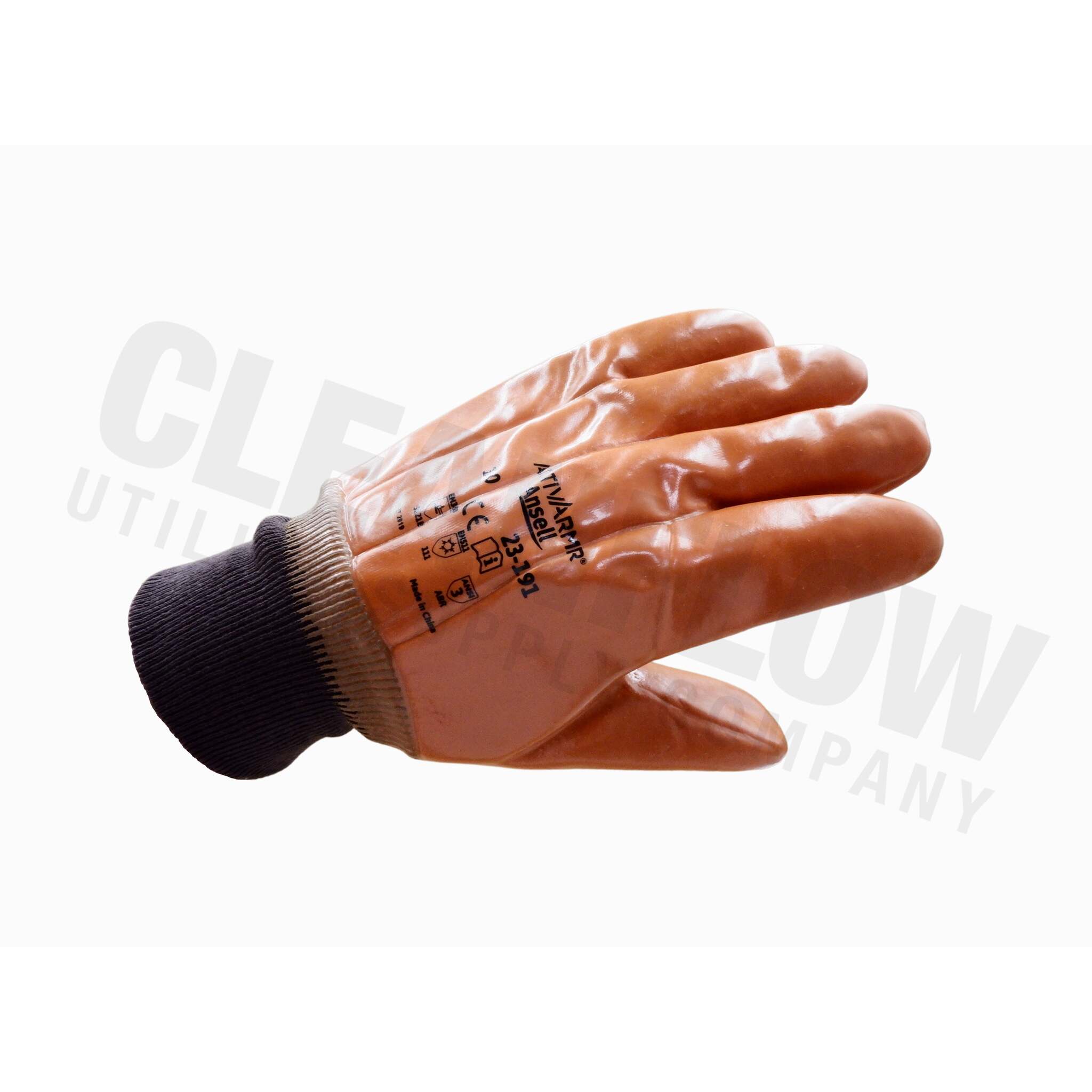 Ansell 23-191 Winter Monkey Grip Knit Wrist PVC Coated Gloves