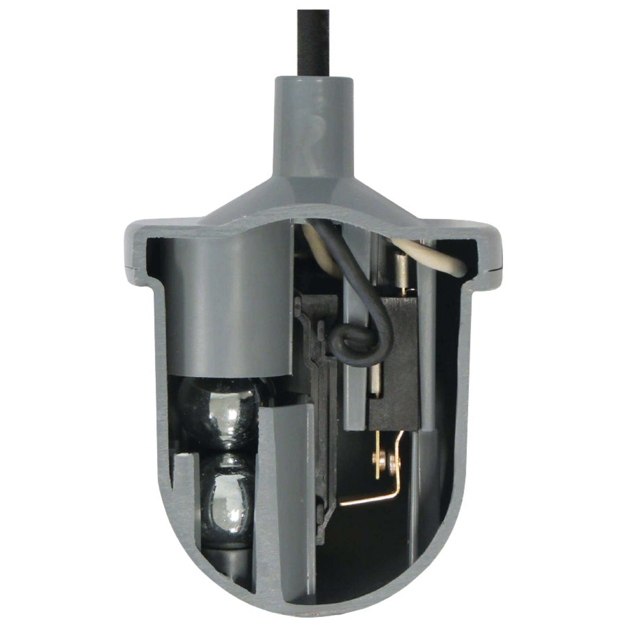 Pump Down 13 Amp Wide-Angle Piggyback Plug Pump Float Switch | 120V AC, 1/2 HP, Liquid Level Control for Septic Tanks, Sump Pits, & Water Tanks