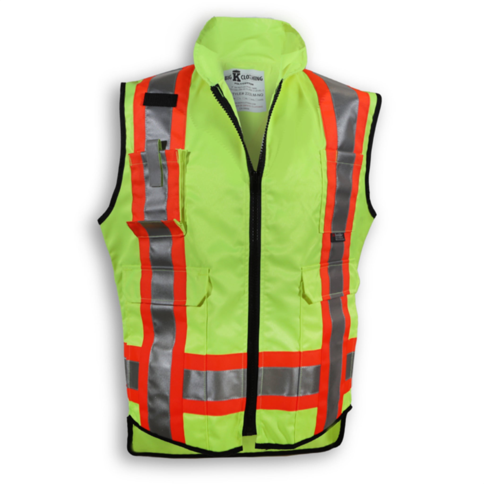 Big K BK222 Men's Poly/Cotton Supervisor Safety Vest with Collar