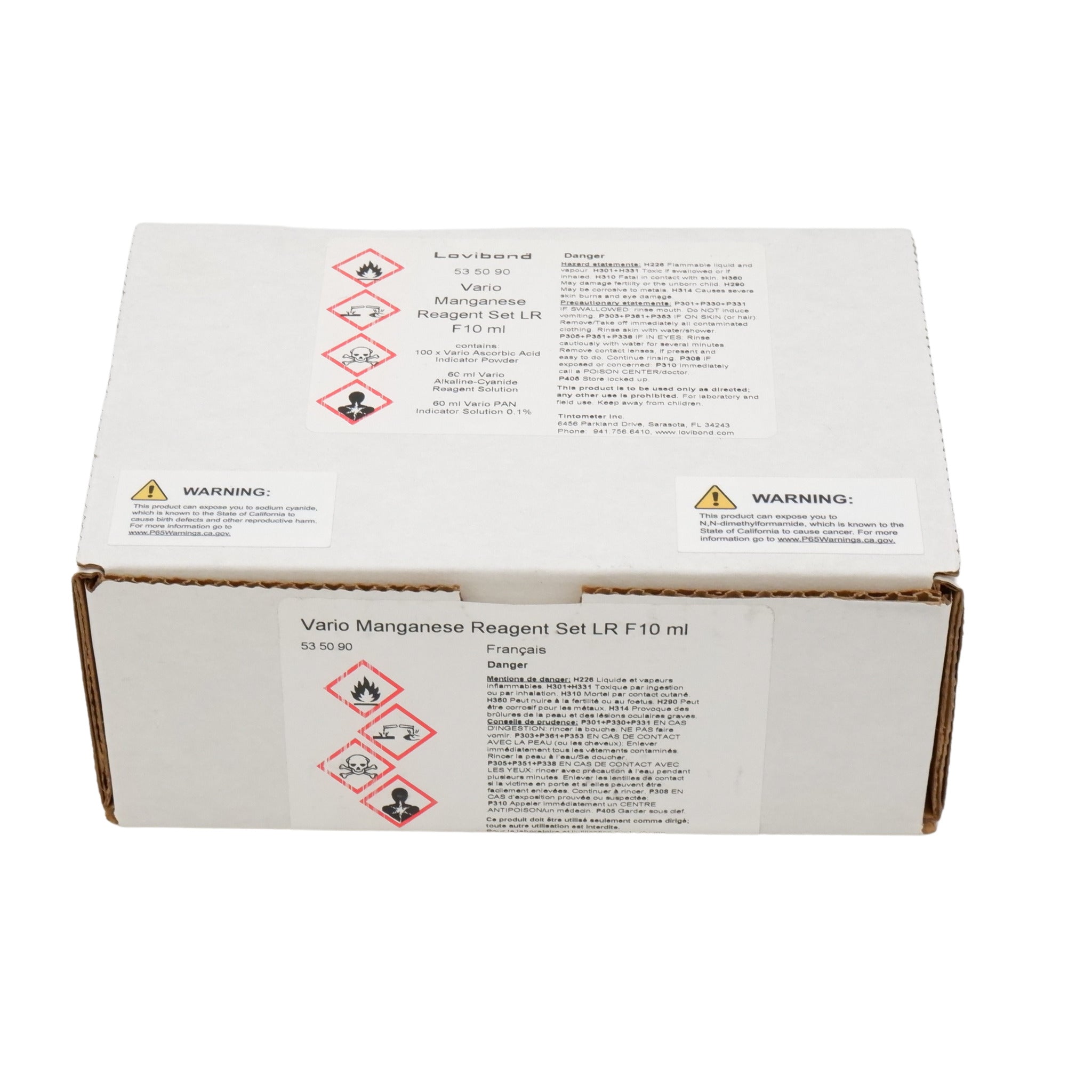 VARIO 535090 Low Range Manganese Reagent Set | 100 Tests for 0.006–0.700 mg/L Mn Using PAN Method | Compatible with Lovibond & Hach® Instruments