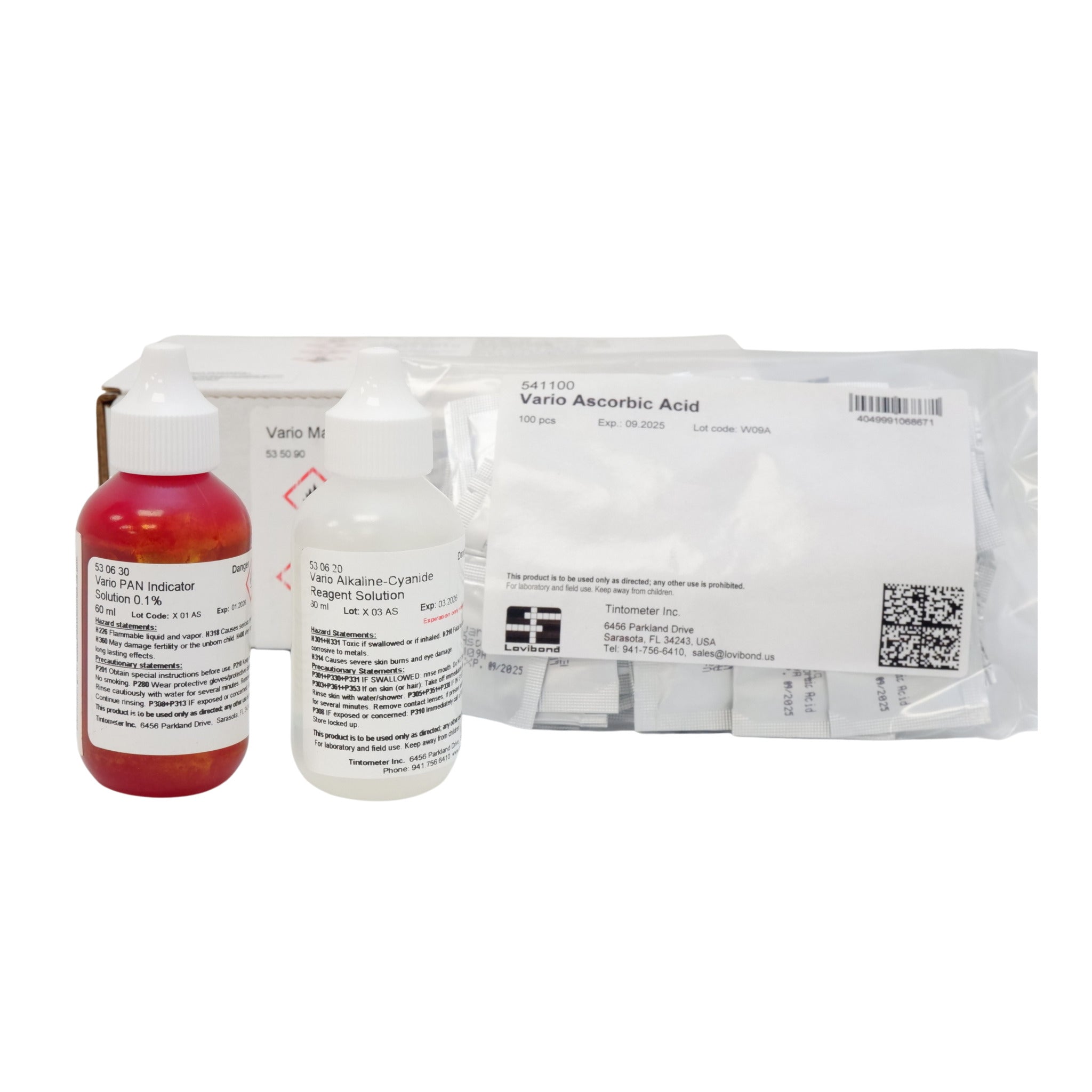 VARIO 535090 Low Range Manganese Reagent Set | 100 Tests for 0.006–0.700 mg/L Mn Using PAN Method | Compatible with Lovibond & Hach® Instruments