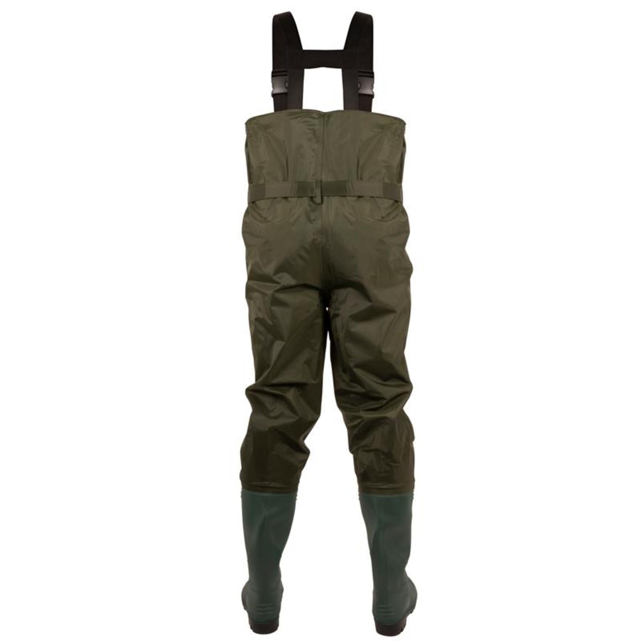 Green Trail Men's PVC/Nylon Chest Waders - Waterproof Stream Feather with Cleated Sole for Fishing, Durable & Comfortable Design | Sizes 7-13