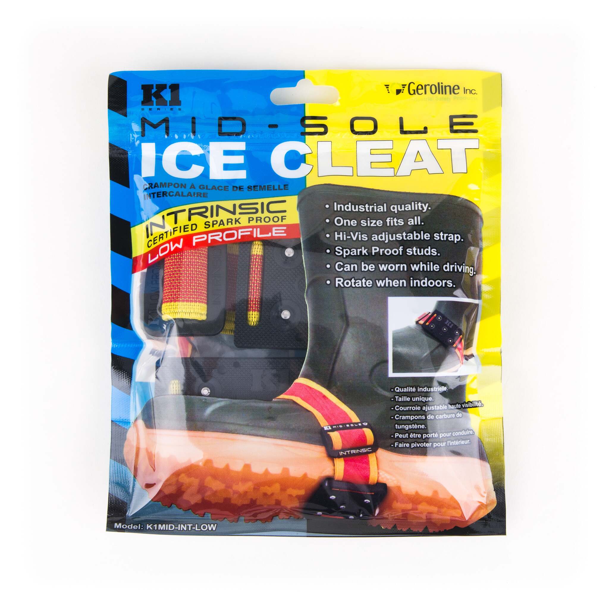 K1 Series Mid-Sole Intrinsically Safe Low Profile Ice Cleats (For Work Boots & Safety Shoes) Work Boots - Cleanflow