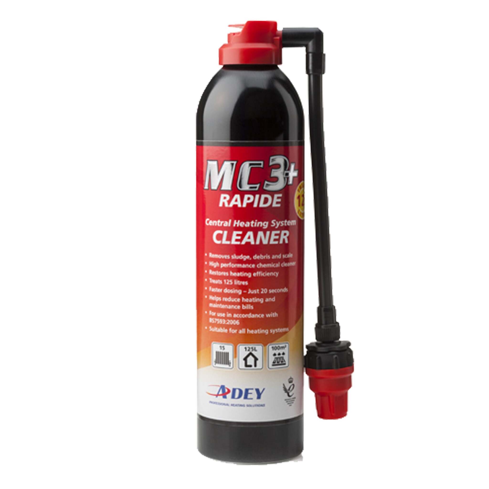 Adey MC3+ Rapide® Cleaner – Fast-Acting Heating System Cleanliness, High-Performance Formula, Quick-Dose, Universal Compatibility | 500ml Bottle