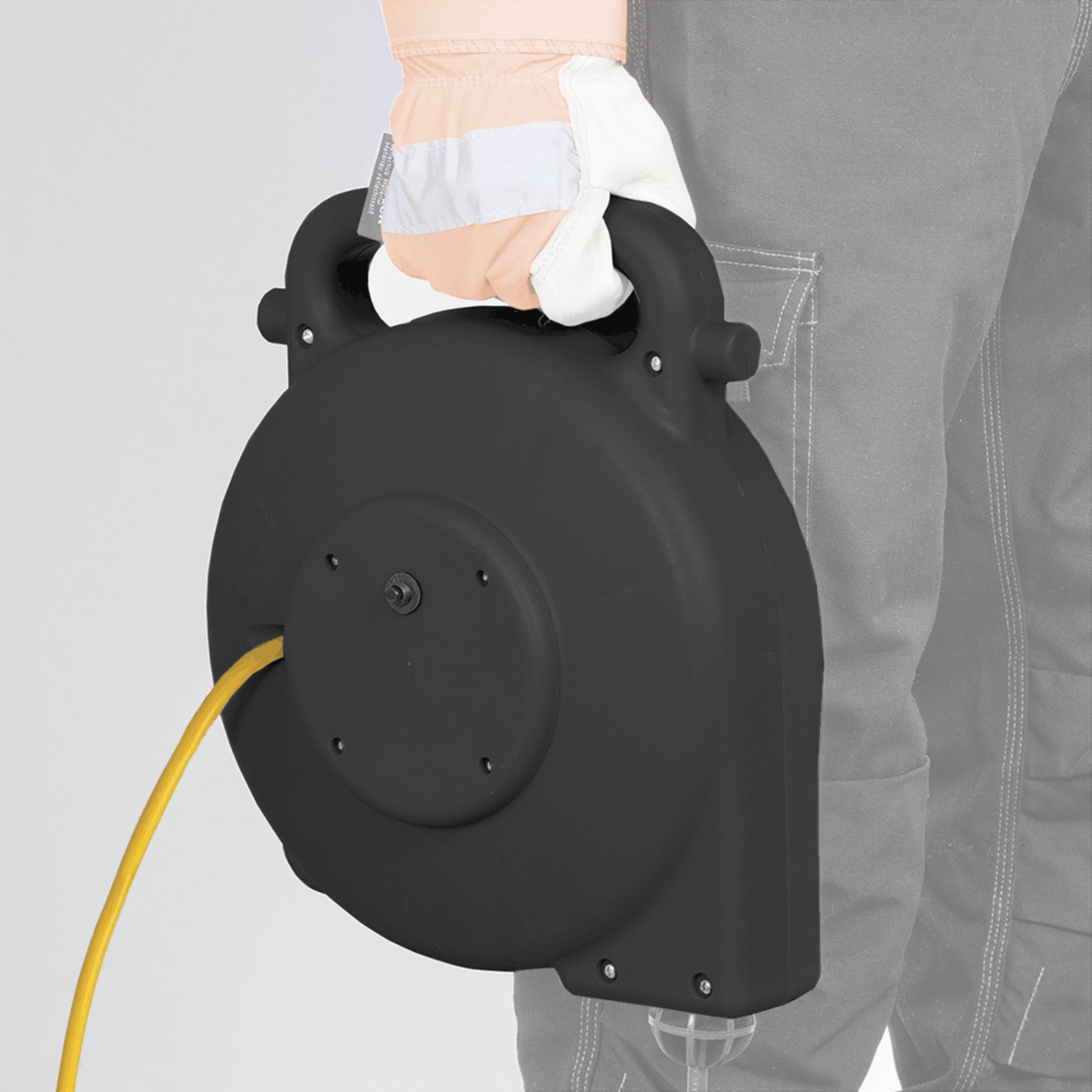 Extension Cord Reel – 14/3 SJTOW, 45ft Retractable Cord, ABS Housing, Triple Tap, 13A Circuit Breaker, Cold-Flex to -30°C, C-UL-US Certified