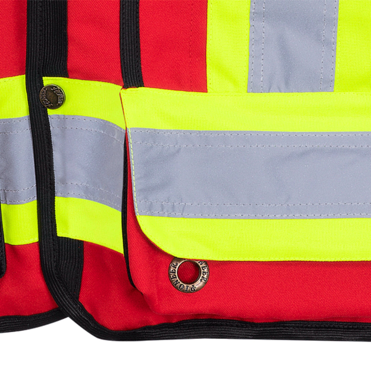 Pioneer Men's Hi Vis Safety Surveyor Vest | 150D Woven Twill Poly | CSA/ANSI Certified, StarTech Reflective, Multi-Pocket, Brass Closure (Models 6693, 6692, 6683, 6692N & 6692BK) | Sizes S–4XL - Items