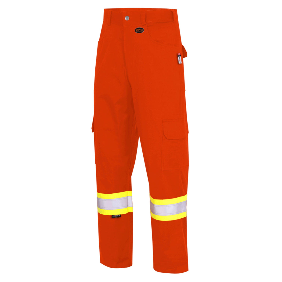 Pioneer Men's Hi Vis FR-Tech® Safety Work Pants, CSA Z96-15, Flame Resistant, 88% Cotton/12% Nylon, Reflective Tape, Durable | Sizes 30-50 - Items