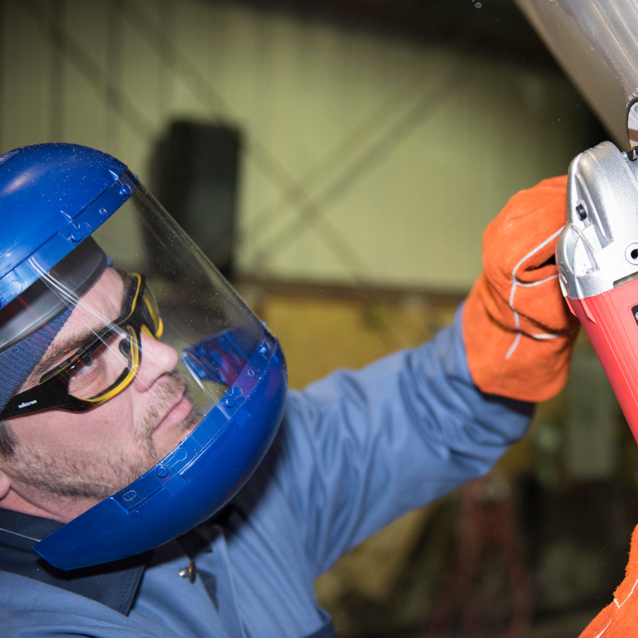 Sellstrom 380 Series Dual Crown Ratchet Adjustment Faceshield Kit - Clear Visor Personal Protective Equipment - Cleanflow