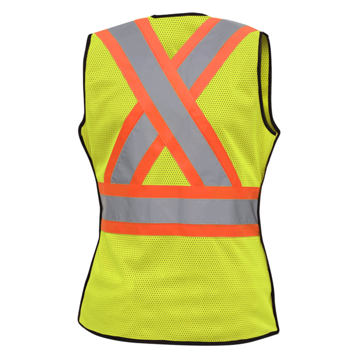 Pioneer Women's Hi Vis Safety Vest, CSA Poly Mesh, Breathable, Tear-Away, Reflective, Multi-Pocket, Zipper Front – Enhanced Visibility & Comfort | Sizes XS-XL - Items