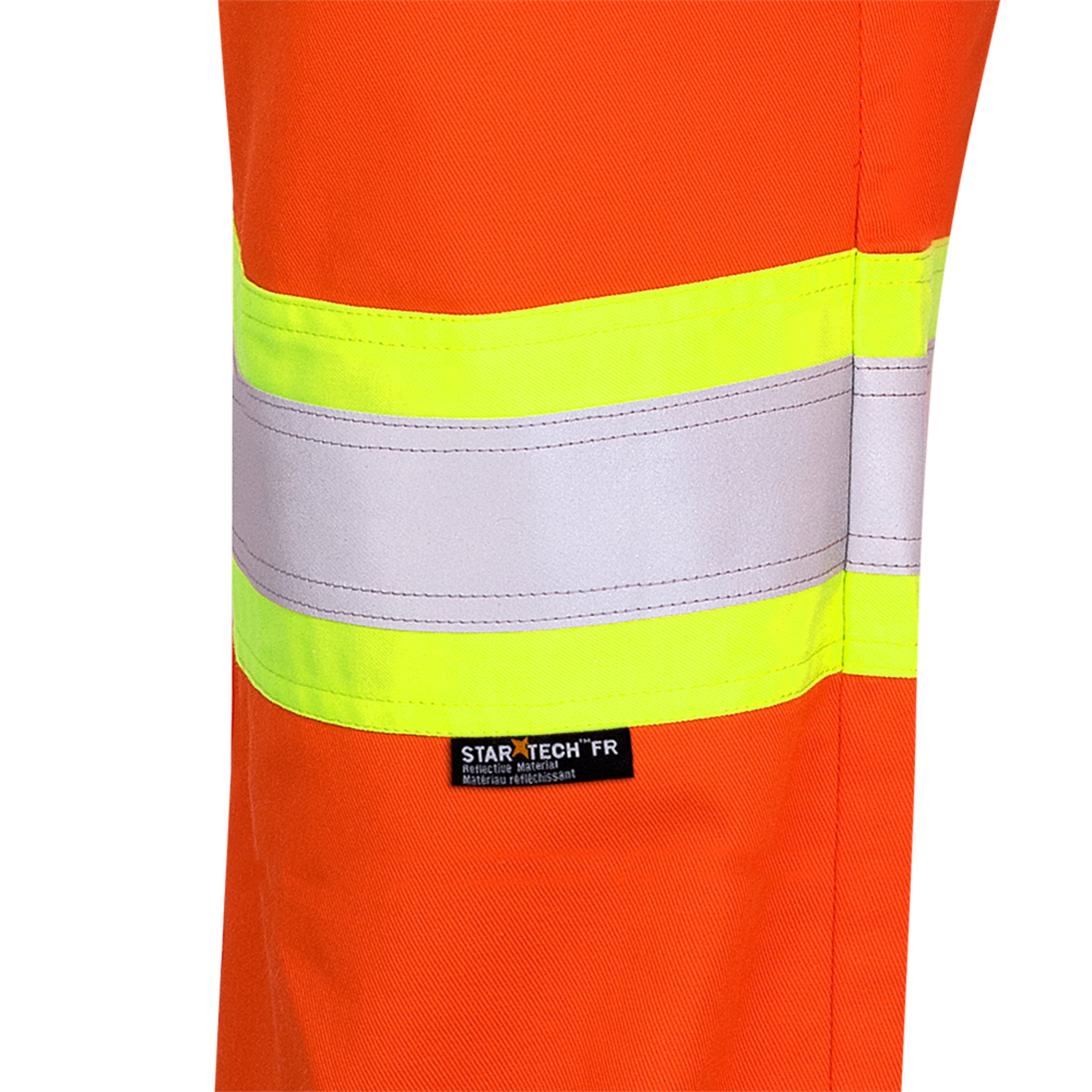 Pioneer FR-TECH® FR/ARC Rated 7 oz Hi Viz Safety Pants - 88/12 | Orange Flame Resistant Work Wear - Cleanflow