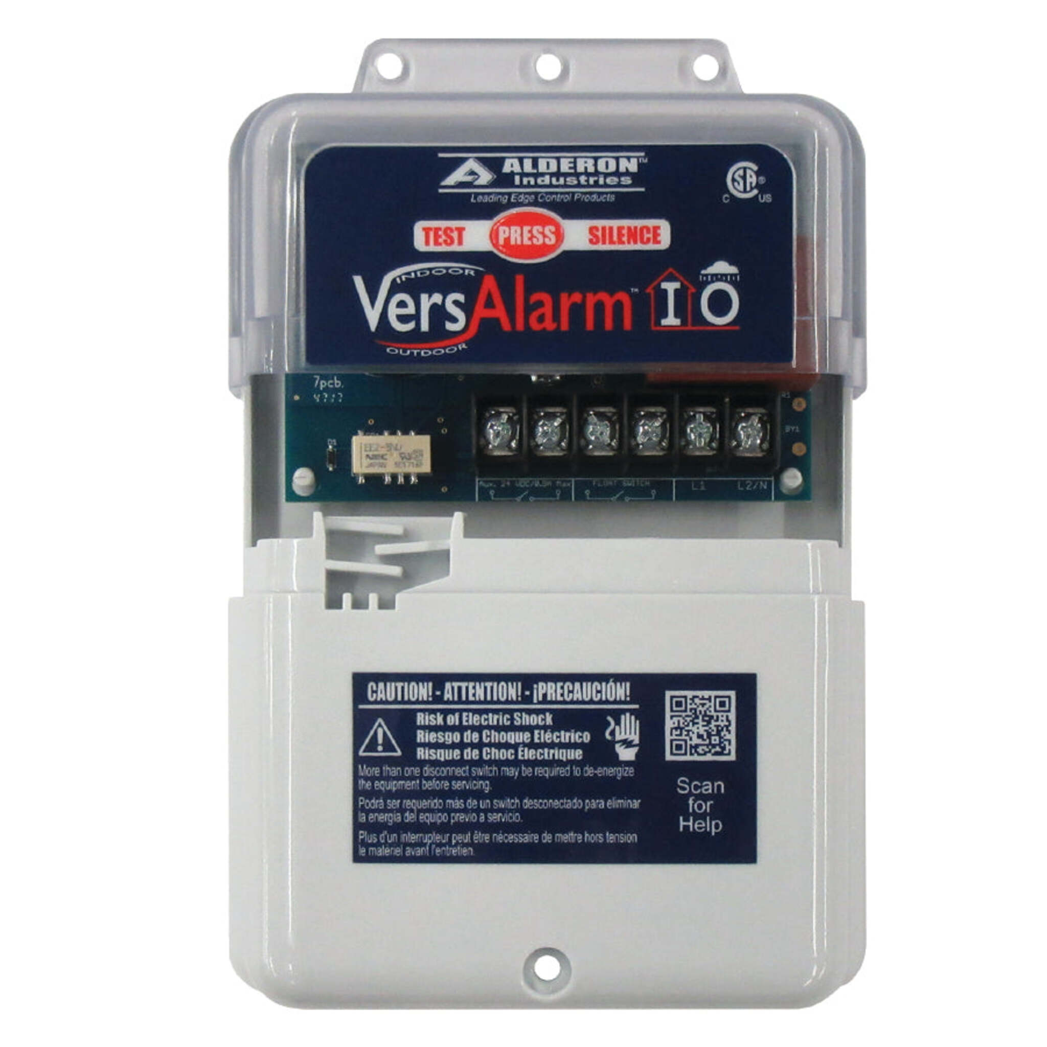 Alderon VersAlarm™ Indoor/Outdoor 1-Zone Alarm System – 120VAC with LED & Buzzer Alerts, Float Switch Compatible, Type 3R Enclosure, BAS Integration