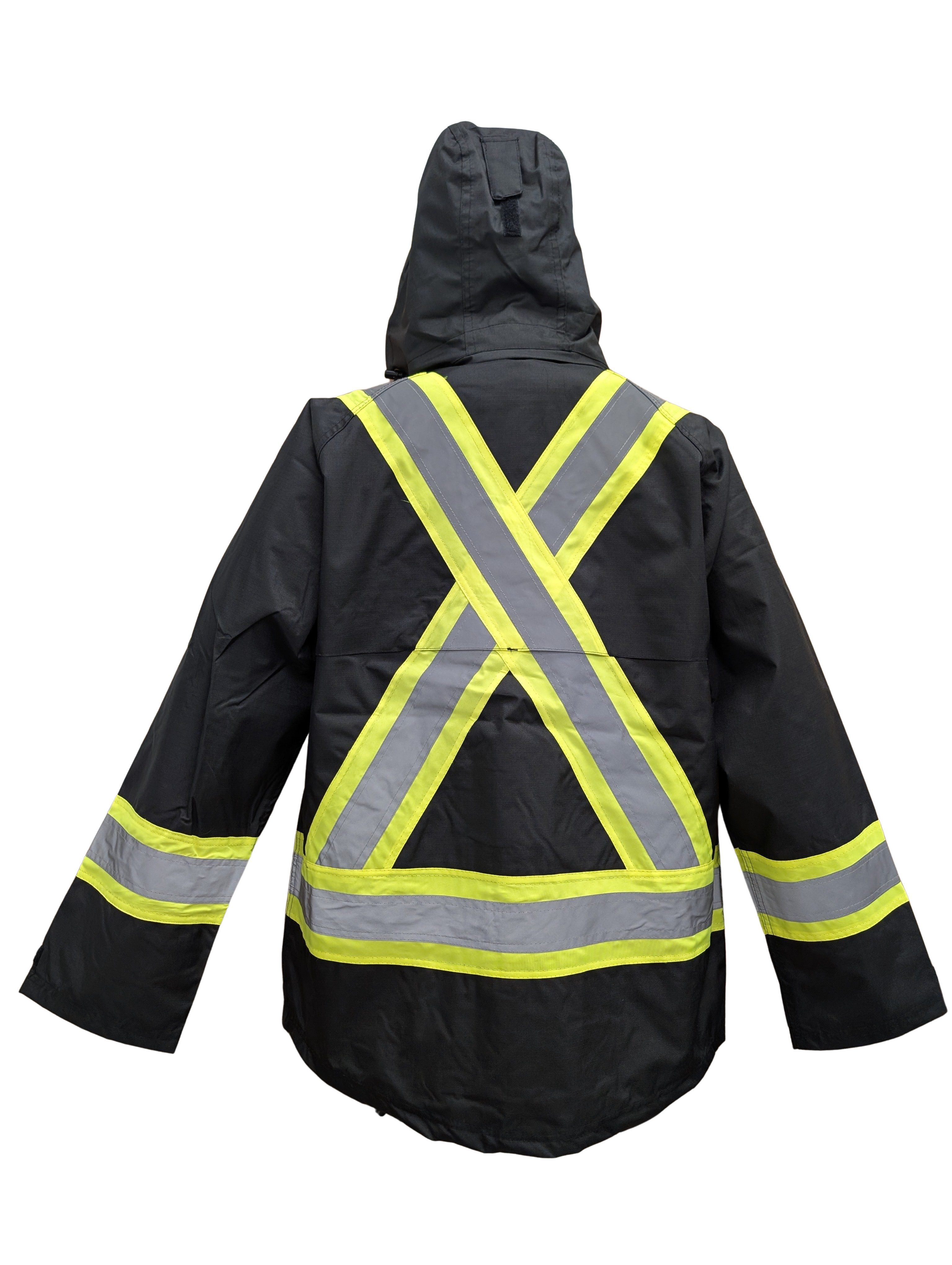 Viking Professional® 3907FRJ Journeyman 300D Trilobal Rip-stop FR Jacket | Waterproof, Windproof, ANSI/CSA Compliant | Hi-Vis Detachable Hood