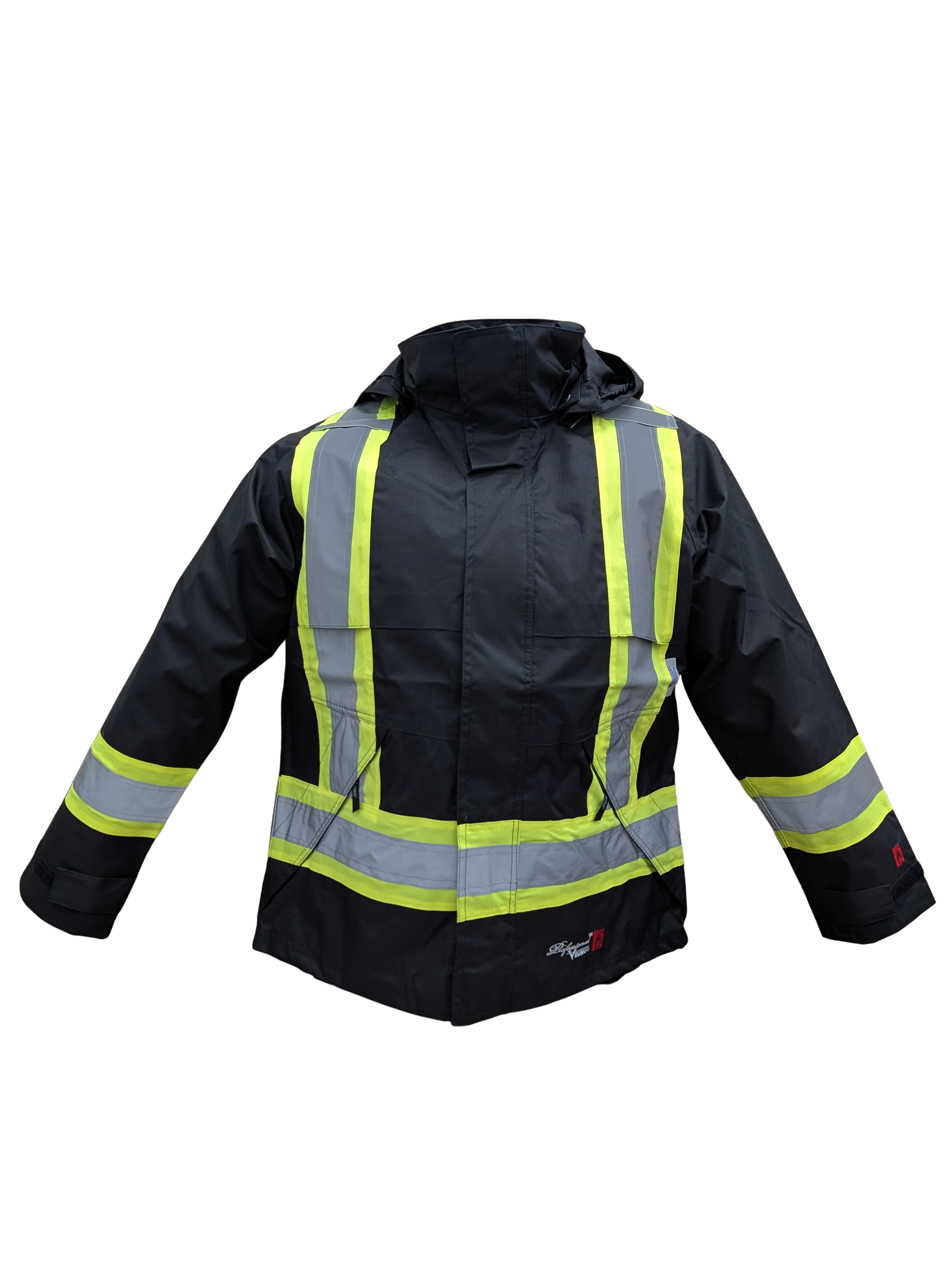 Viking Professional® 3907FRJ Journeyman 300D Trilobal Rip-stop FR Jacket | Waterproof, Windproof, ANSI/CSA Compliant | Hi-Vis Detachable Hood