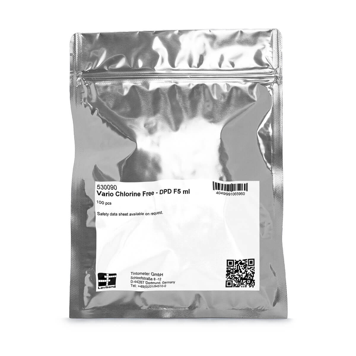 Lovibond VARIO 530090 DPD Free Chlorine Powder Pillows, 5 mL Sample, 100 Pack