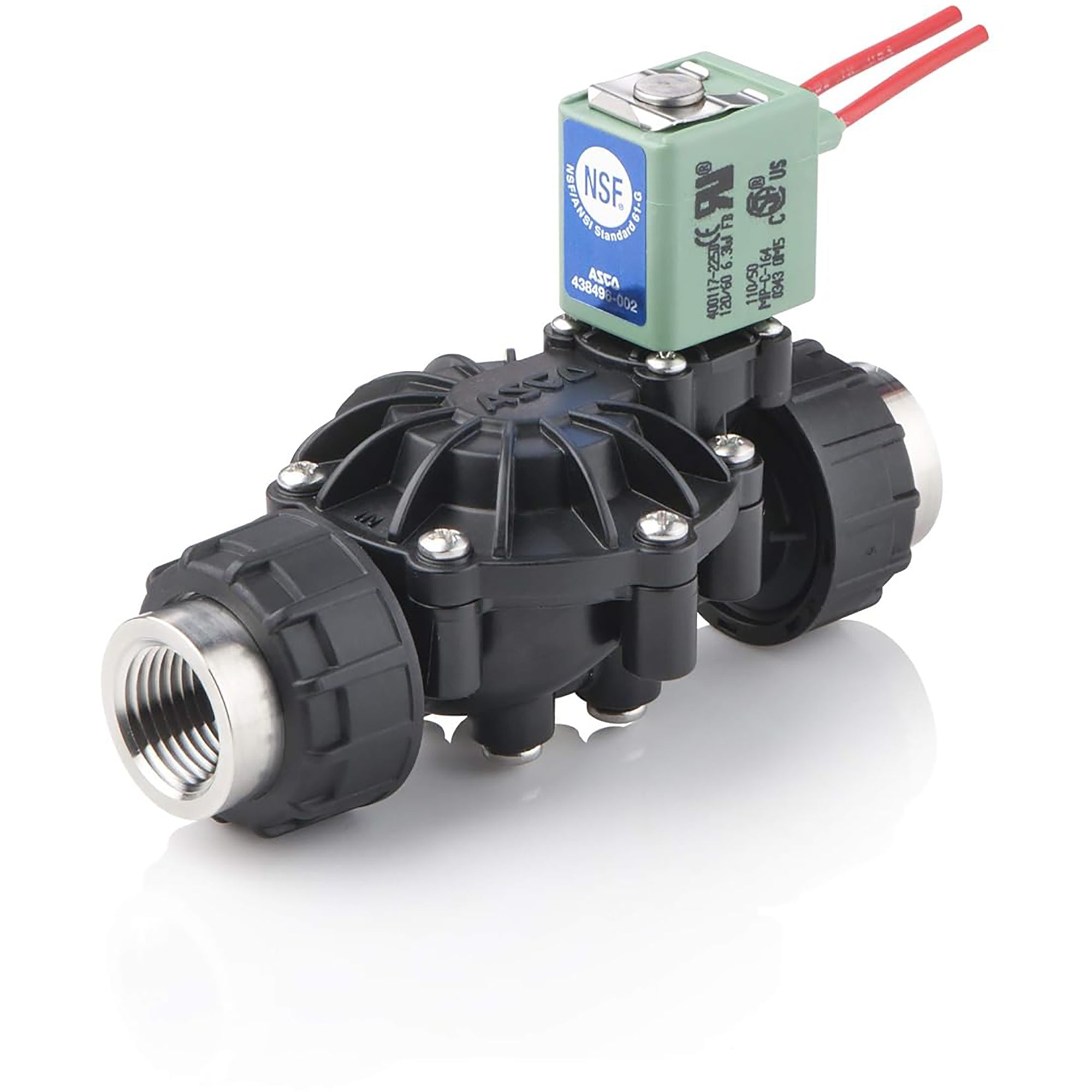 Hallett 550229 | 1" NSF-Rated Non-Metallic Solenoid Valve - OEM Replacement for Hallett 30/500PN/750PN UV Systems