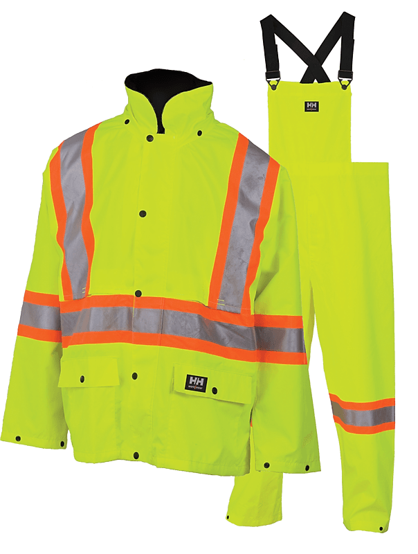 Helly Hansen Waverly 70620 Packable Hi-Vis Rain Suit | Waterproof CSA Class 3 Storm Jacket & Pants with Helly Tech® Protection