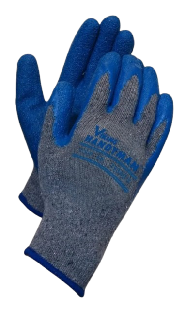 Viking Handyman® Work Gloves – Heavy-Duty Rubber Palm Gloves with Recycled Poly/Cotton Knit Liner and Natural Latex Coating for Superior Grip
